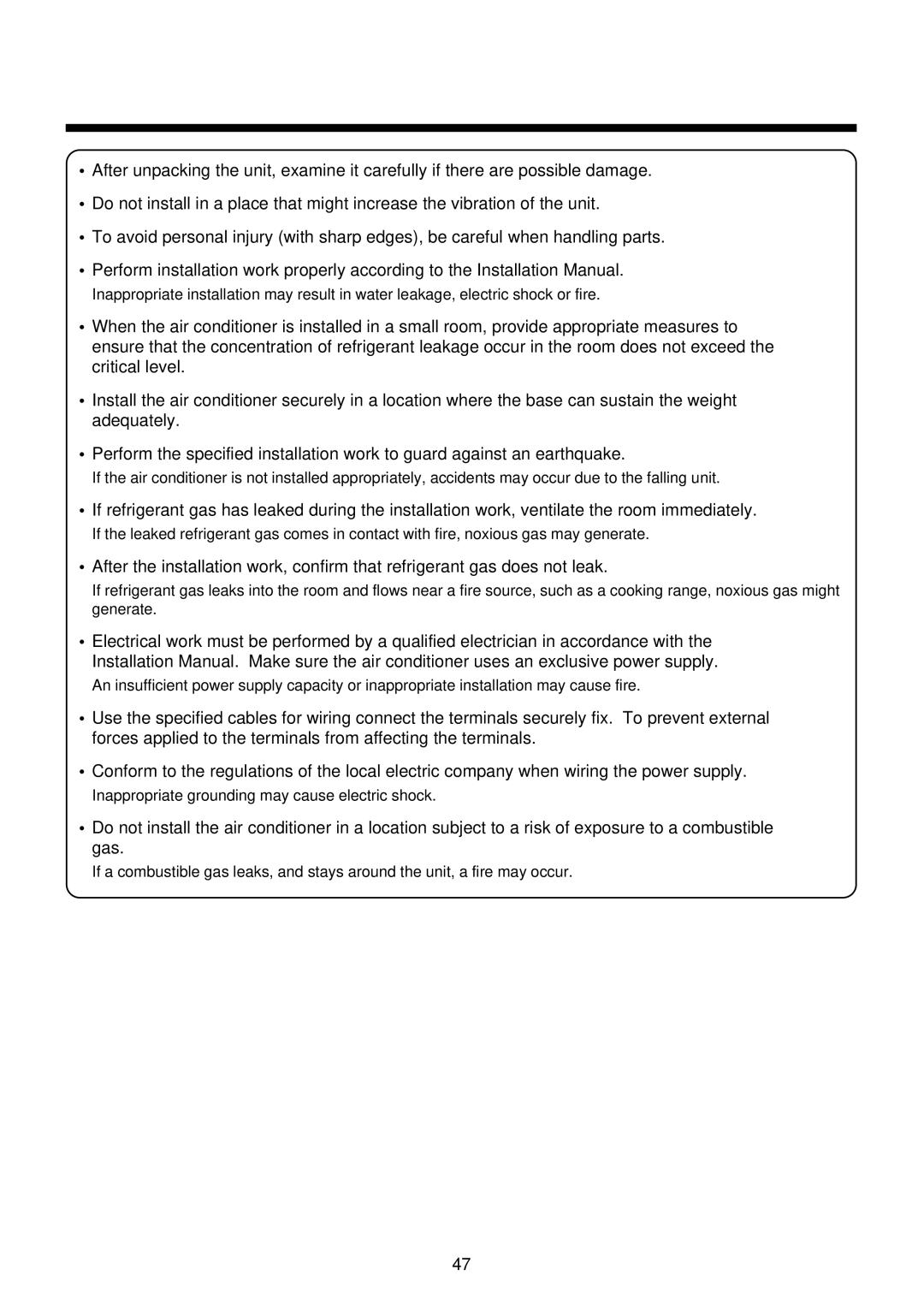 Toshiba R410A service manual Inappropriate grounding may cause electric shock 