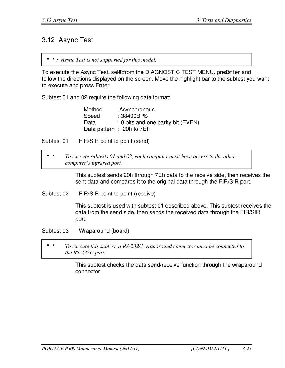 Toshiba r500 manual Async Test Tests and Diagnostics 