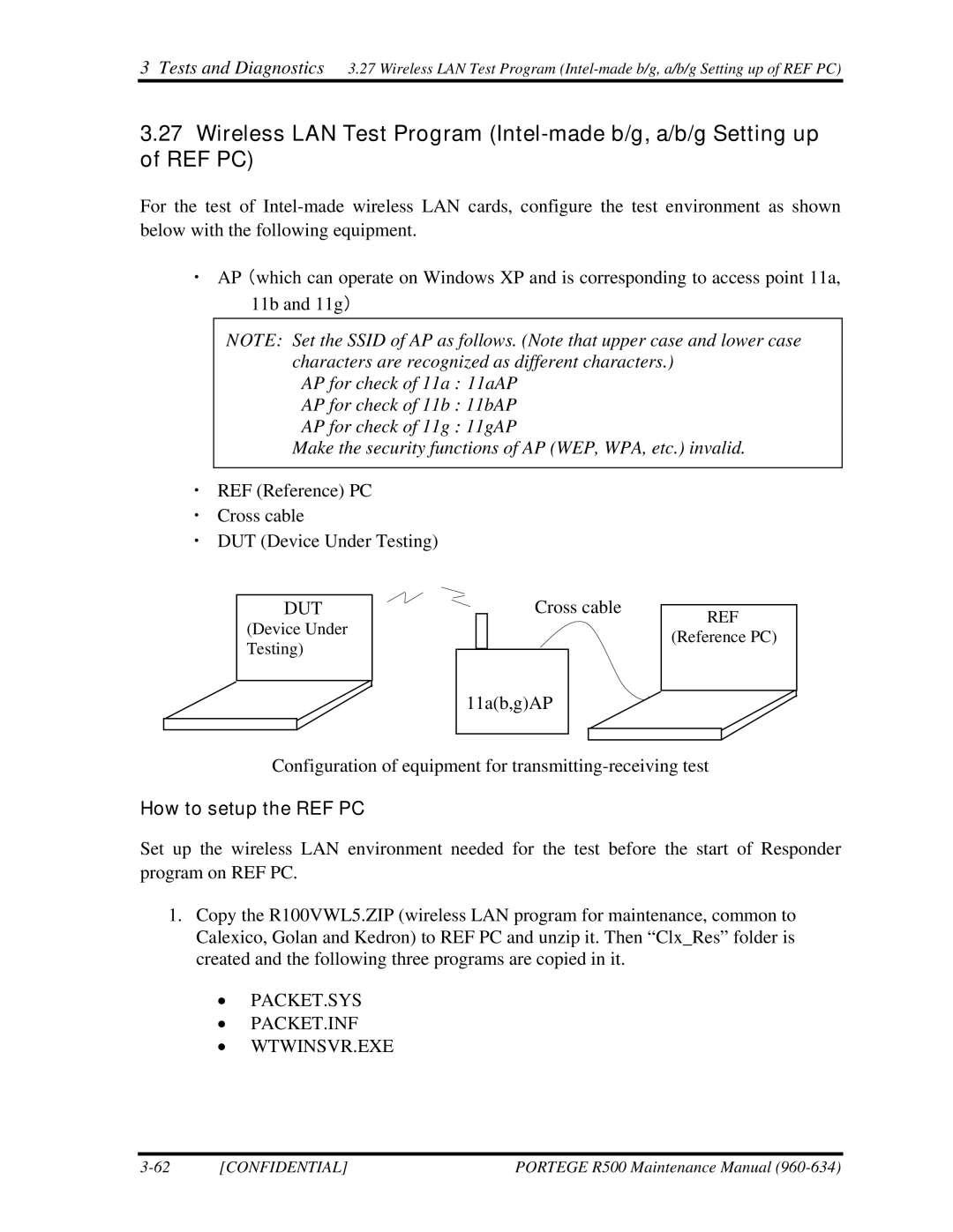 Toshiba r500 manual Dut, How to setup the REF PC 