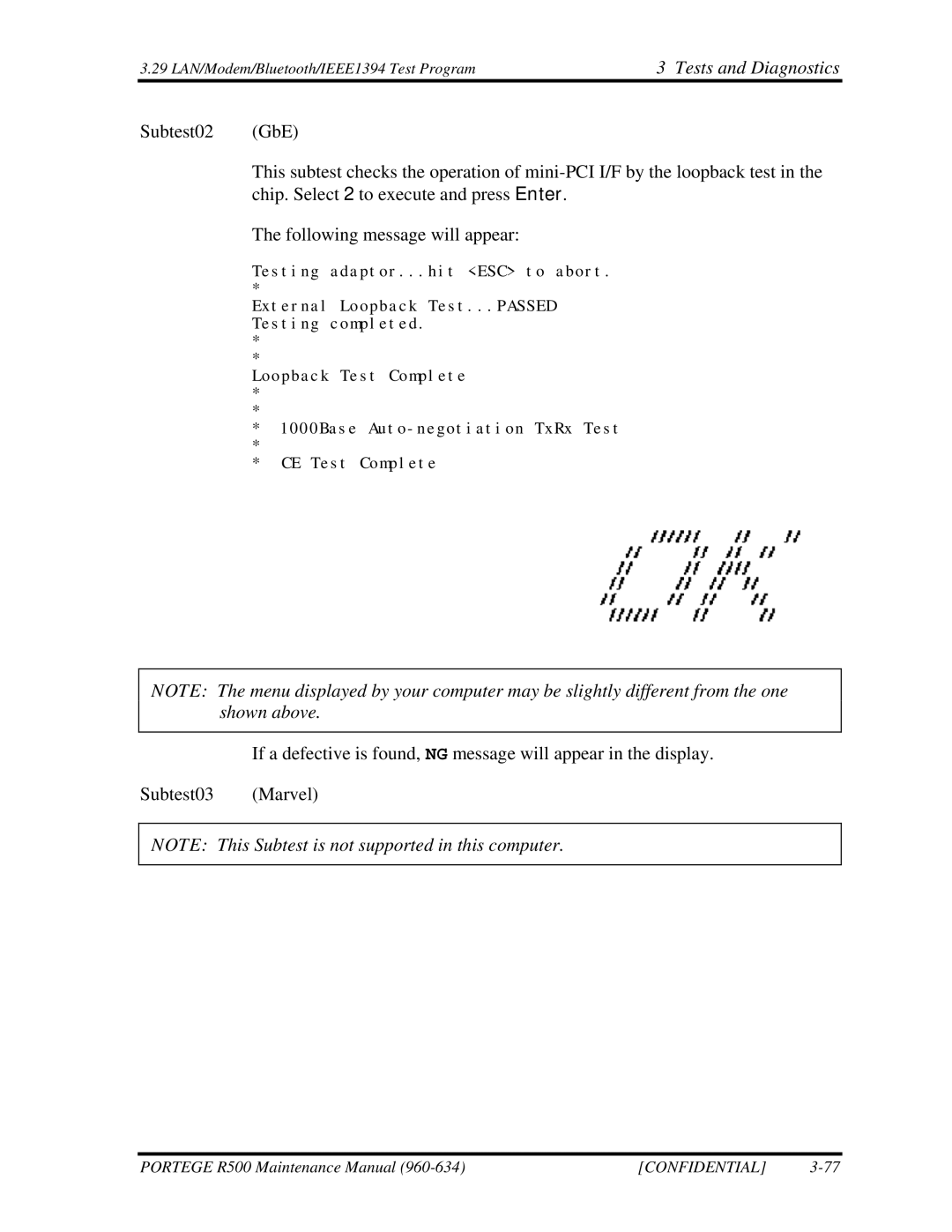 Toshiba r500 manual Tests and Diagnostics 