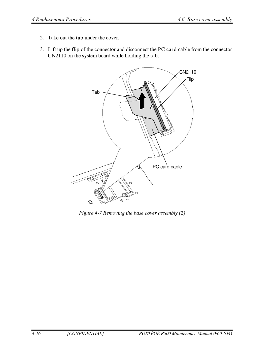 Toshiba r500 manual Replacement Procedures Base cover assembly 