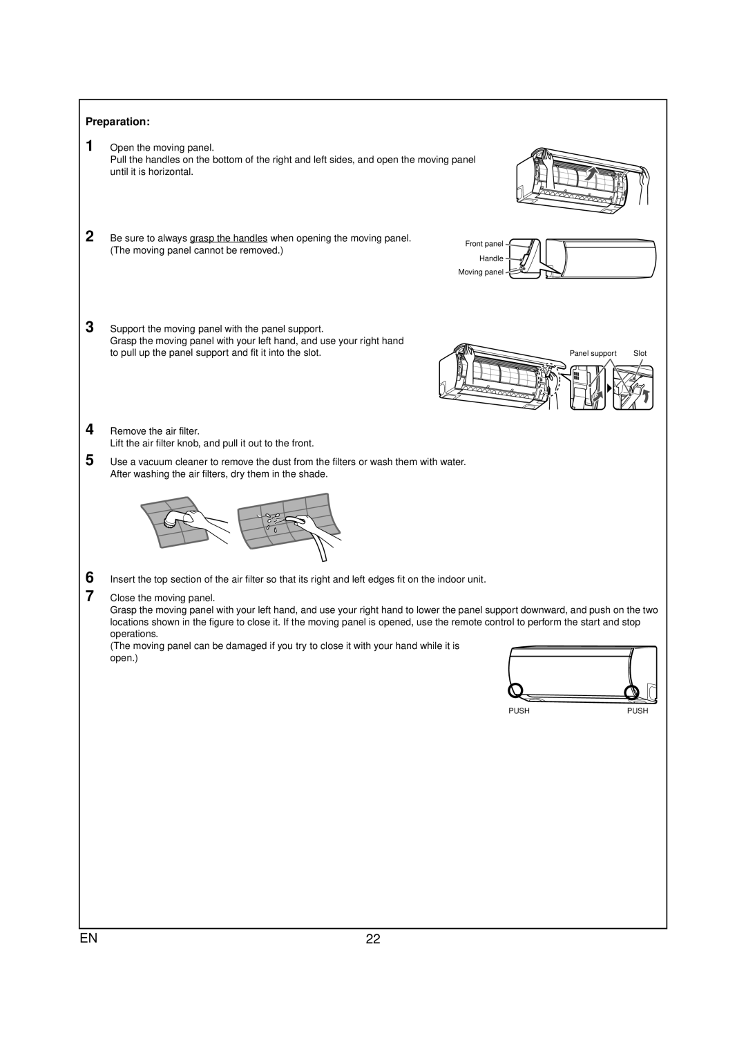 Toshiba RAS-07PKVP-E owner manual Preparation 