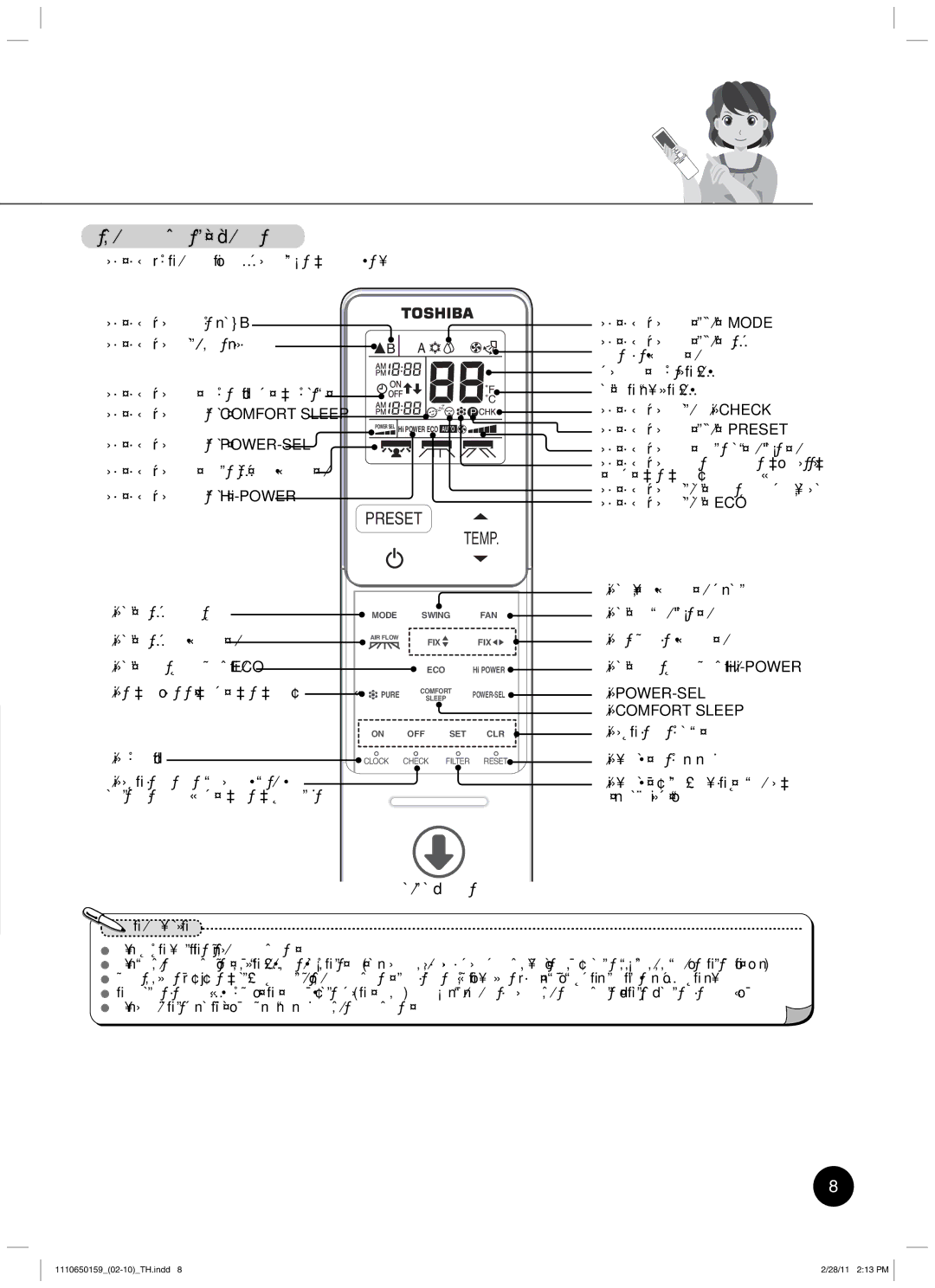 Toshiba RAS-10JKCVP owner manual ¸Ã¤š‡œÃš¨Á¤ºÉÁž—d µ‡„, ¤µ¥Á˜» 