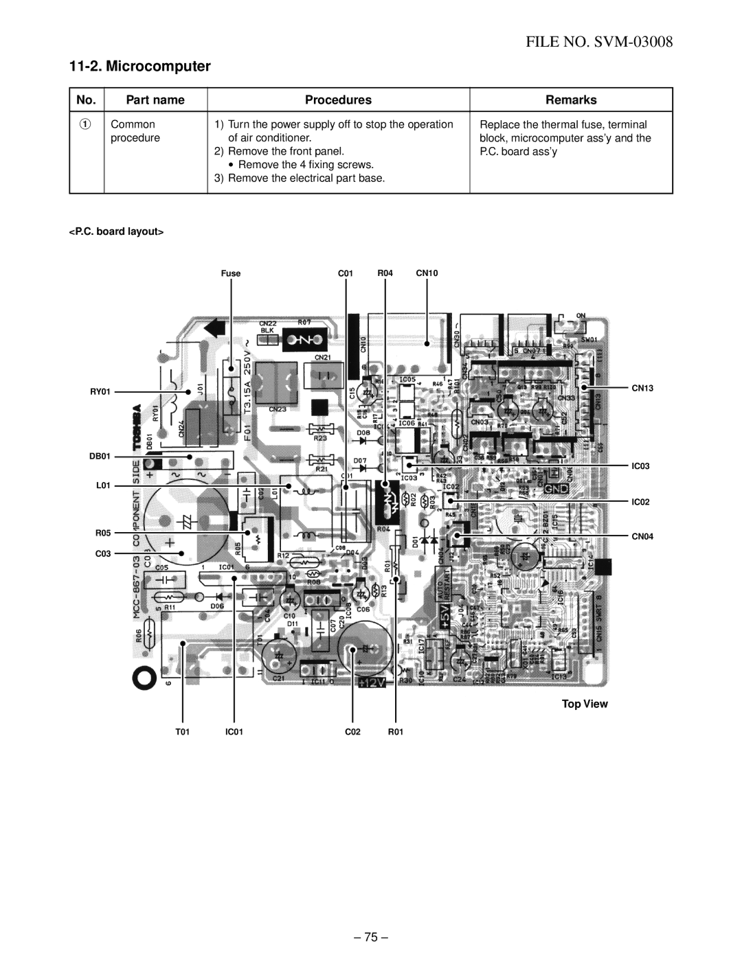 Toshiba RAS-13UAV-E2, RAS-13UKV-E2 service manual Microcomputer 