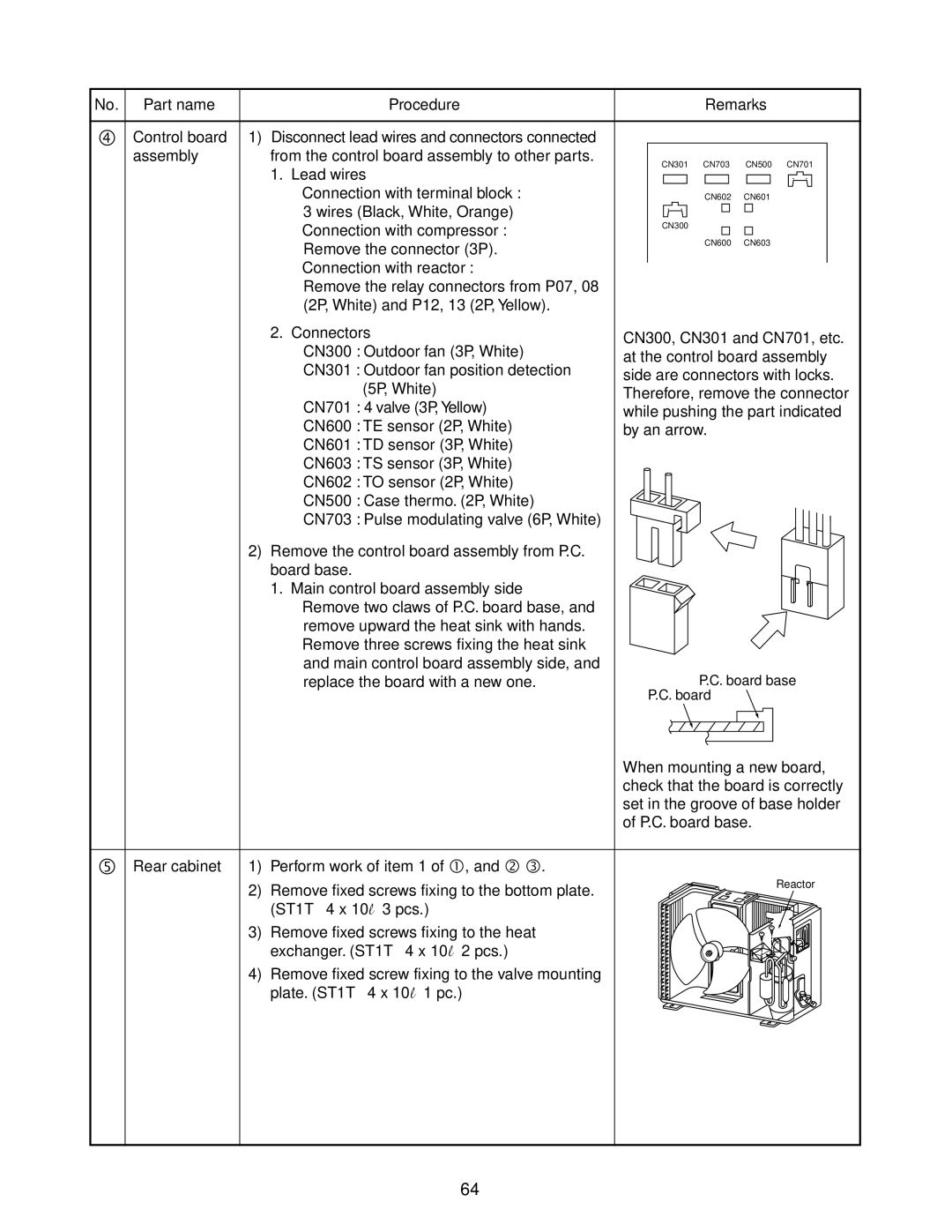 Toshiba RAS-13YKV-E, RAS-10YKV-E, RAS-10YAV-E, RAS-13YAV-E service manual Lead wires 