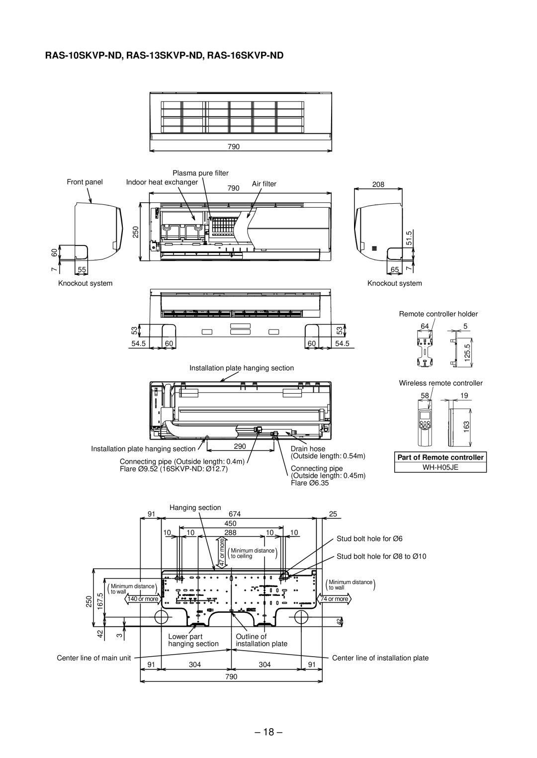 Toshiba RAS-B13SKVP-E, RAS-B10SKVP-E, RAS-10SAVP-E service manual WH-H05JE 