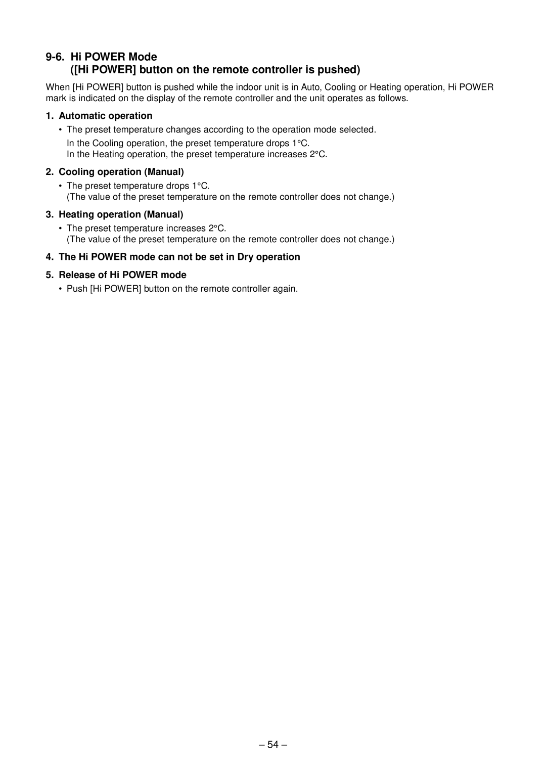 Toshiba RAS-B13SKVP-E, RAS-B10SKVP-E, RAS-10SAVP-E service manual Automatic operation 