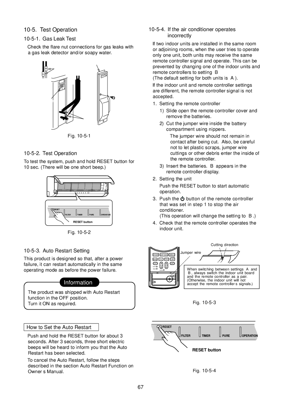 Toshiba RAS-B10SKVP-E, RAS-B13SKVP-E, RAS-10SAVP-E service manual Test Operation 