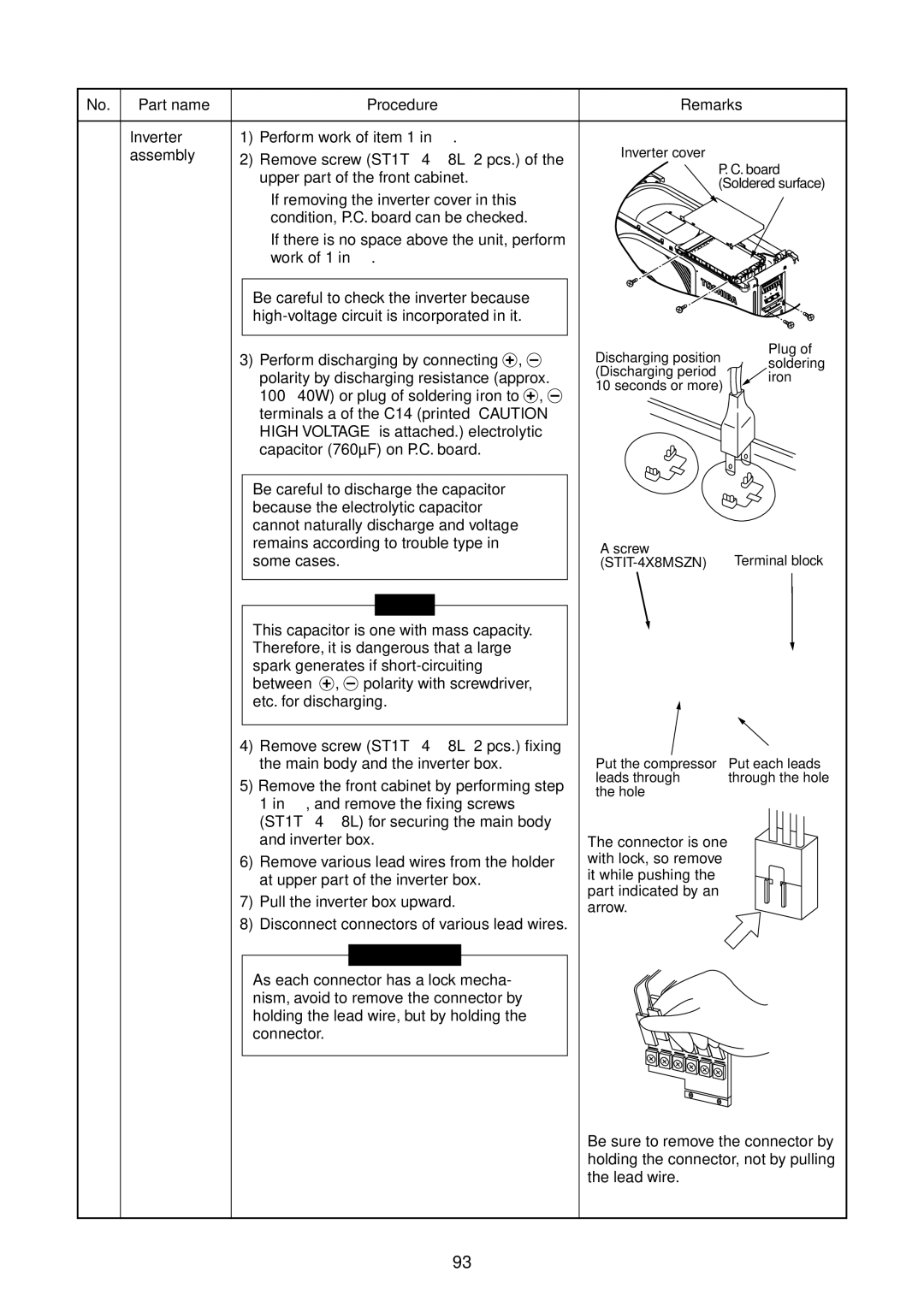 Toshiba RAS-13GAVP-E, RAS-B16GKVP-E, RAS-B13GKVP-E, RAS-B10GKVP-E, RAS-16GAVP-E, RAS-10GAVP-E service manual Some cases 