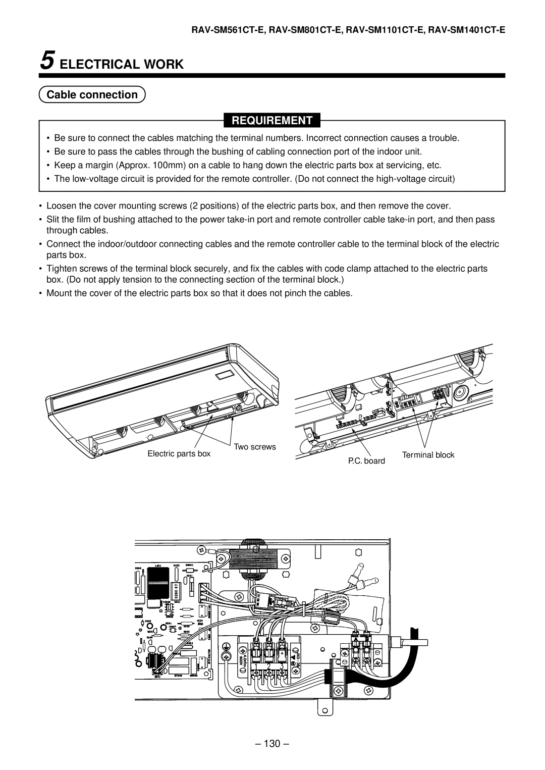 Toshiba RAV-SM801AT-E, RAV-SM1101AT-E, RAV-SM1401AT-E, RAV-SM561AT-E installation manual 130 