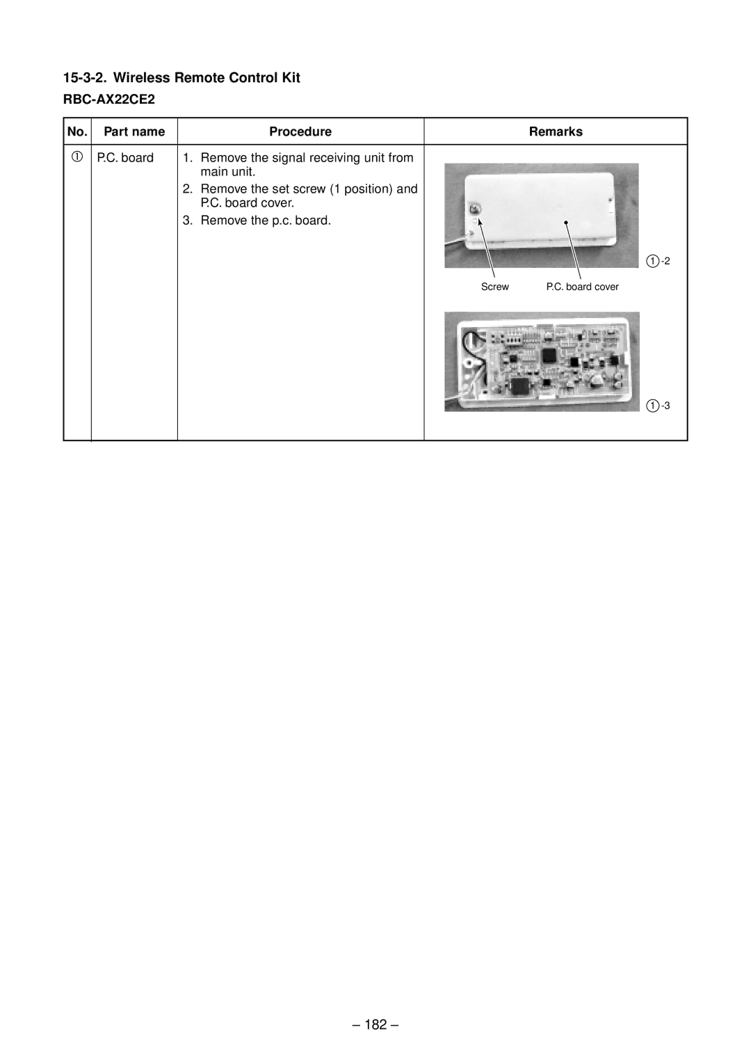 Toshiba RAV-SM1102CT-E, RAV-SM1102BT-E, RAV-SM1403UT-E, RAV-SM1402CT-E Wireless Remote Control Kit, 182, RBC-AX22CE2 