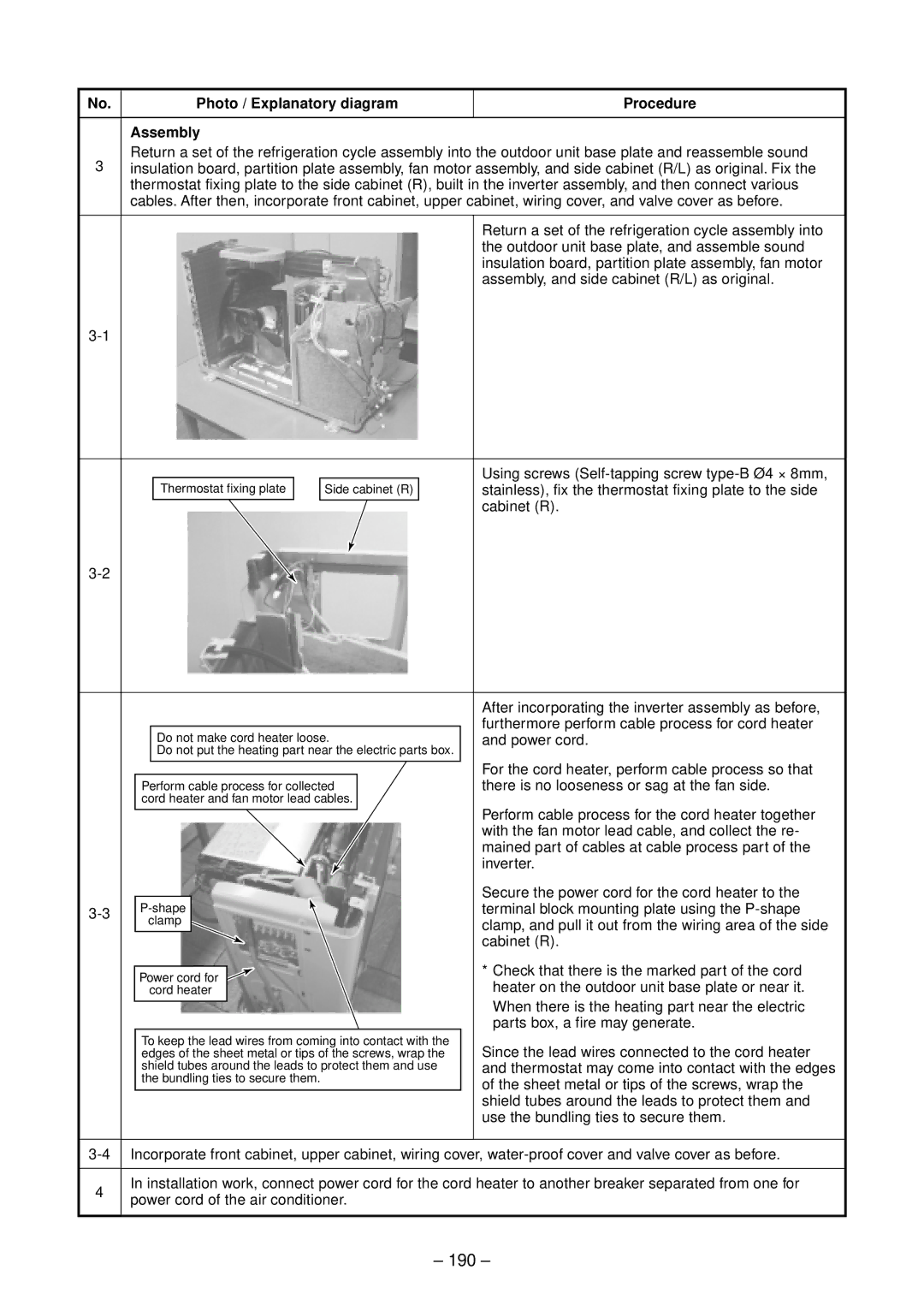 Toshiba RAV-SM802CT-E, RAV-SM1102CT-E, RAV-SM1102BT-E, RAV-SM1403UT-E 190, Photo / Explanatory diagram Procedure Assembly 