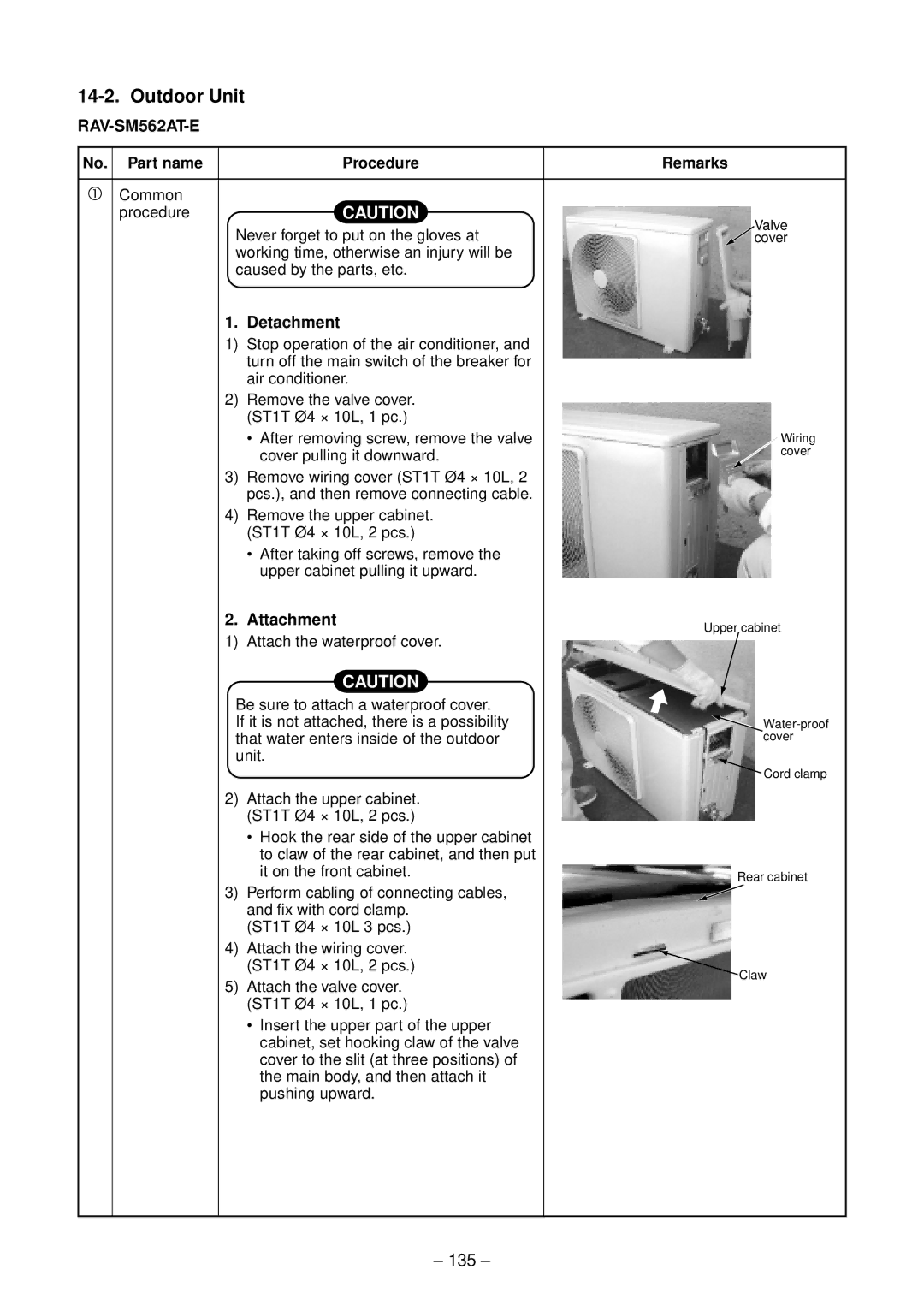 Toshiba RAV-SM562UT-E, RAV-SM1102UT-E, RAV-SM1402UT-E, RAV-SM802UT-E service manual 135 