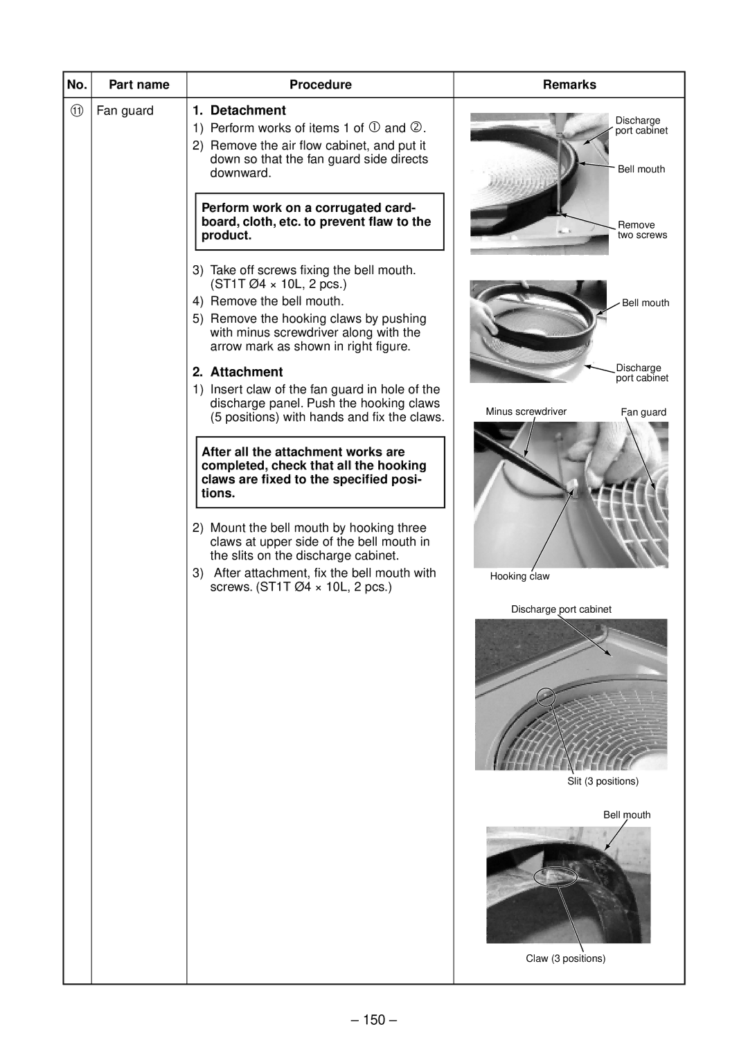 Toshiba RAV-SM802UT-E, RAV-SM1102UT-E, RAV-SM1402UT-E, RAV-SM562UT-E service manual 150, Product 