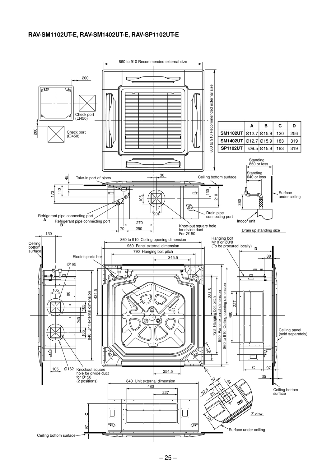 Toshiba RAV-SM802UT-E, RAV-SM562UT-E service manual RAV-SM1102UT-E, RAV-SM1402UT-E, RAV-SP1102UT-E, 188 