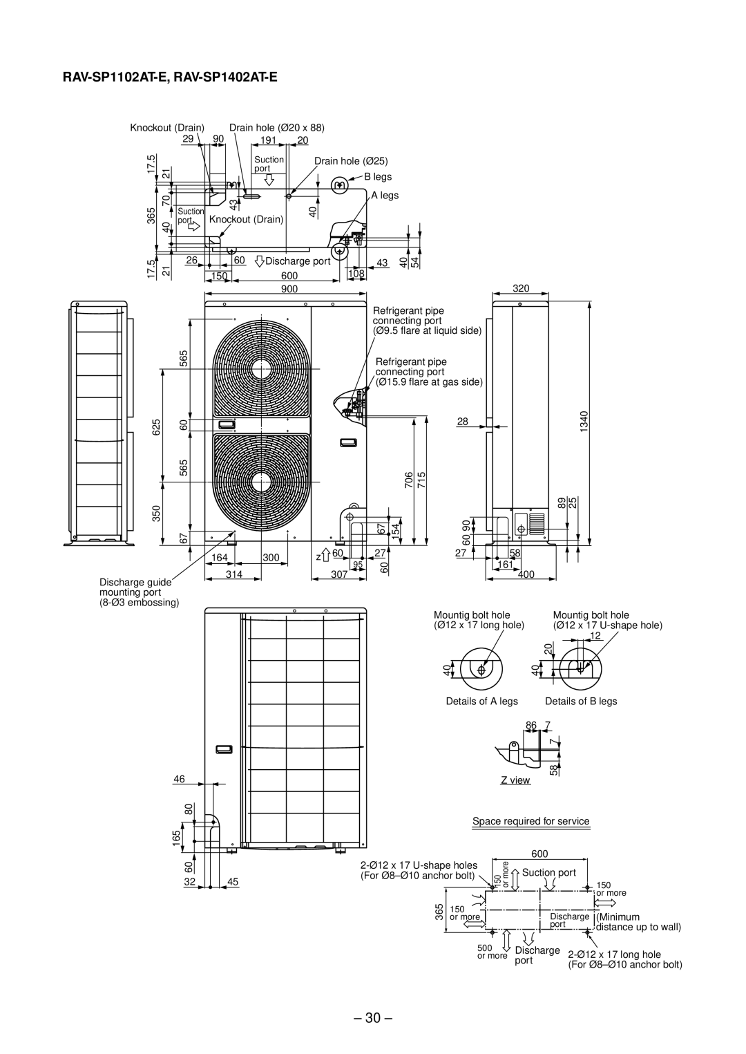 Toshiba RAV-SM802UT-E, RAV-SM1102UT-E, RAV-SM1402UT-E, RAV-SM562UT-E service manual RAV-SP1102AT-E, RAV-SP1402AT-E 