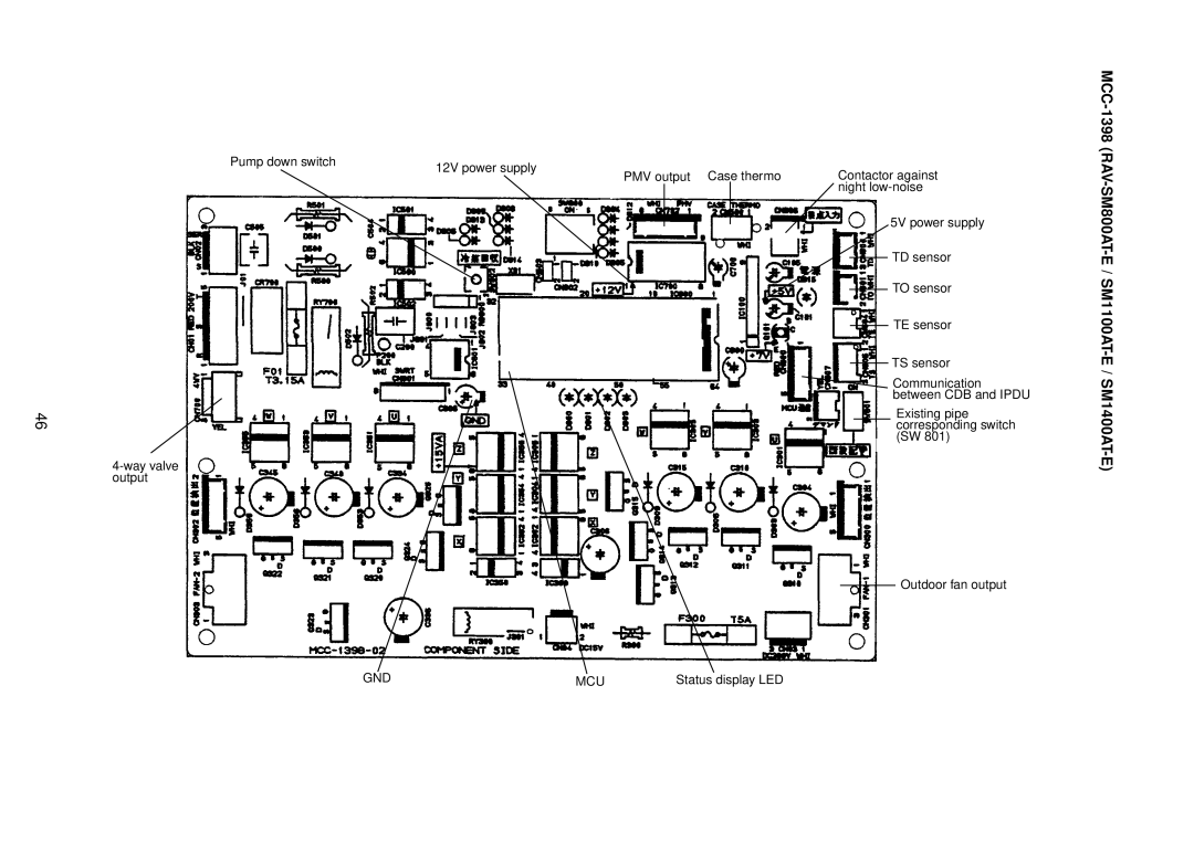 Toshiba RAV-SM1400AT-E, RAV-SM1101BT-E, RAV-SM1100AT-E, RAV-SM1401BT-E MCC-1398 RAV-SM800AT-E / SM1100AT-E / SM1400AT-E 