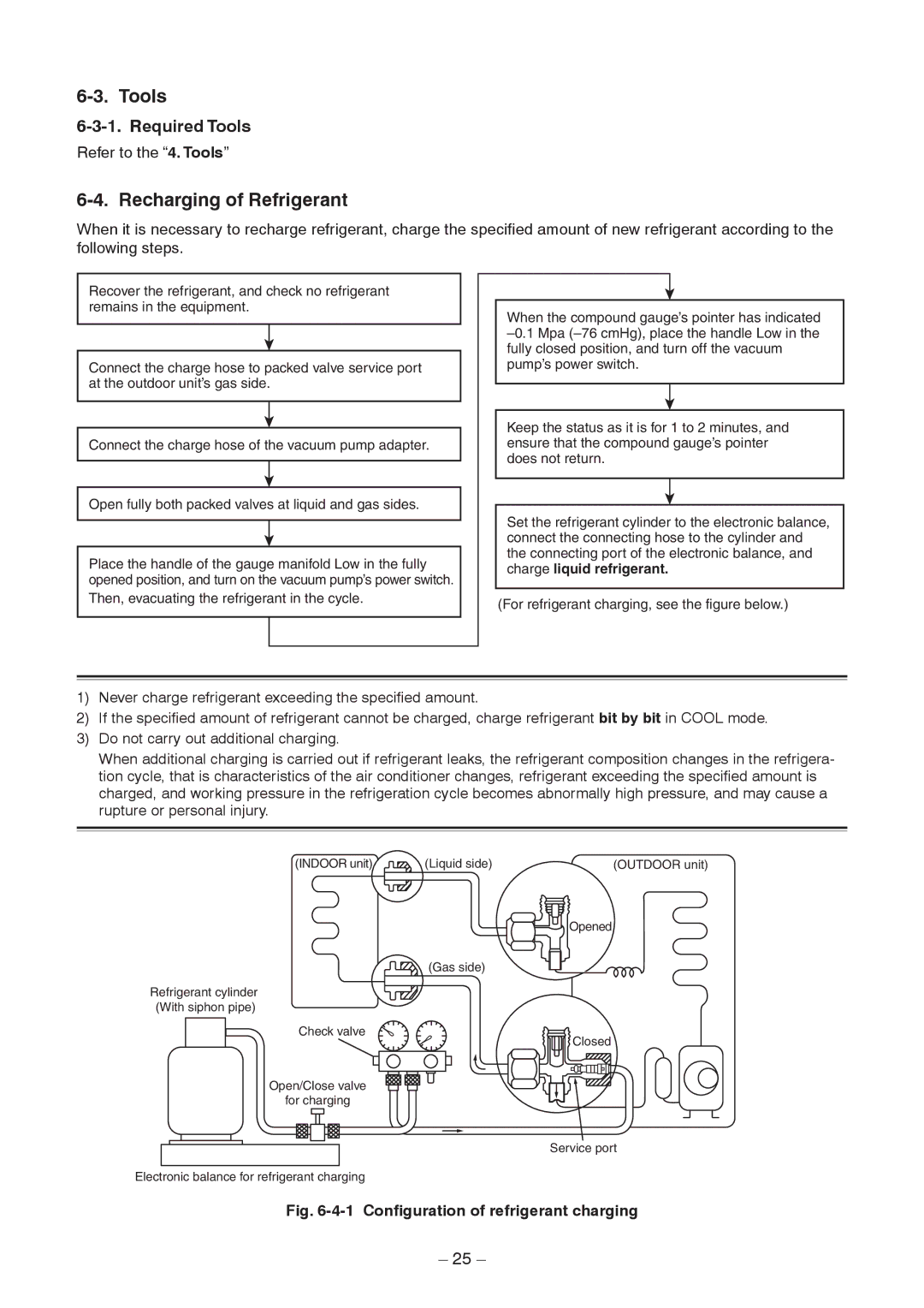 Toshiba RAV-SM1403AT-E1 service manual Recharging of Refrigerant, Required Tools 