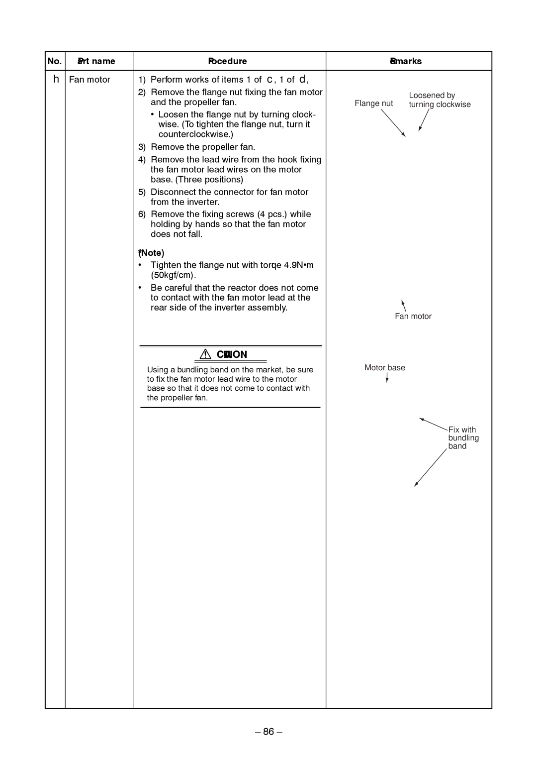 Toshiba RAV-SM1403AT-E1 service manual Propeller fan 