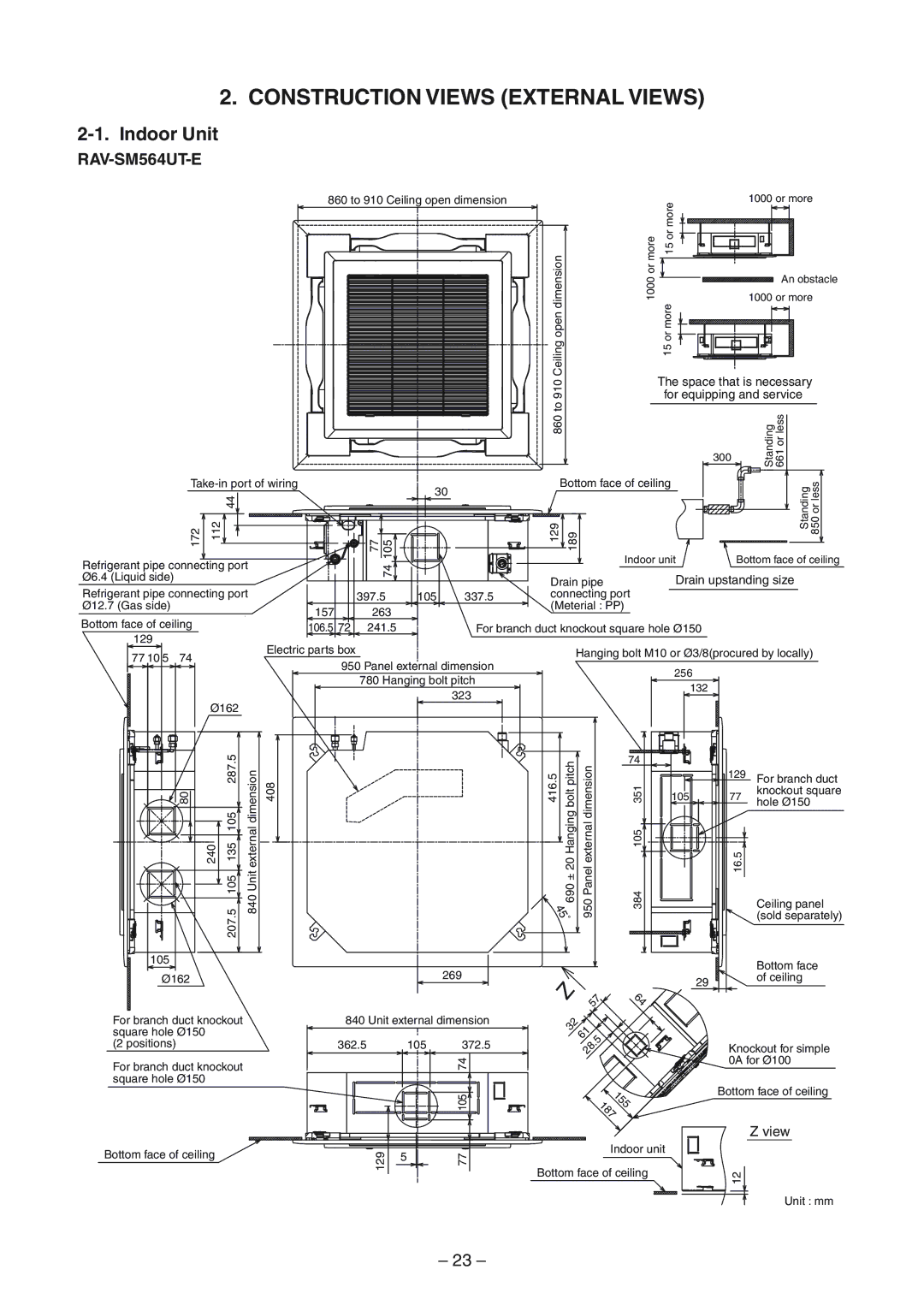 Toshiba RAV-SM804UT-E, RAV-SM1404UT-E, RAV-SM1104UT-E, RAV-SP1104AT-E, RAV-SP1404ATZG-E, RAV-SP1404AT-E RAV-SM564UT-E 