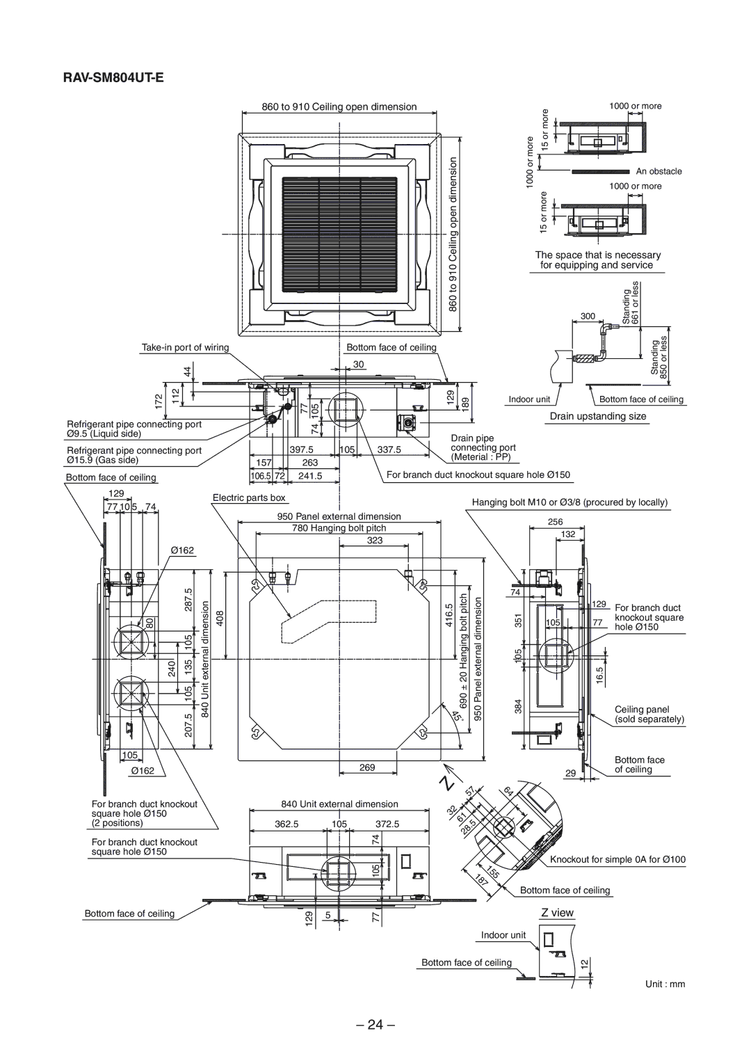 Toshiba RAV-SP1404ATZ-E, RAV-SM1404UT-E, RAV-SM1104UT-E, RAV-SP1104AT-E, RAV-SP1404ATZG-E, RAV-SP1404AT-E RAV-SM804UT-E 