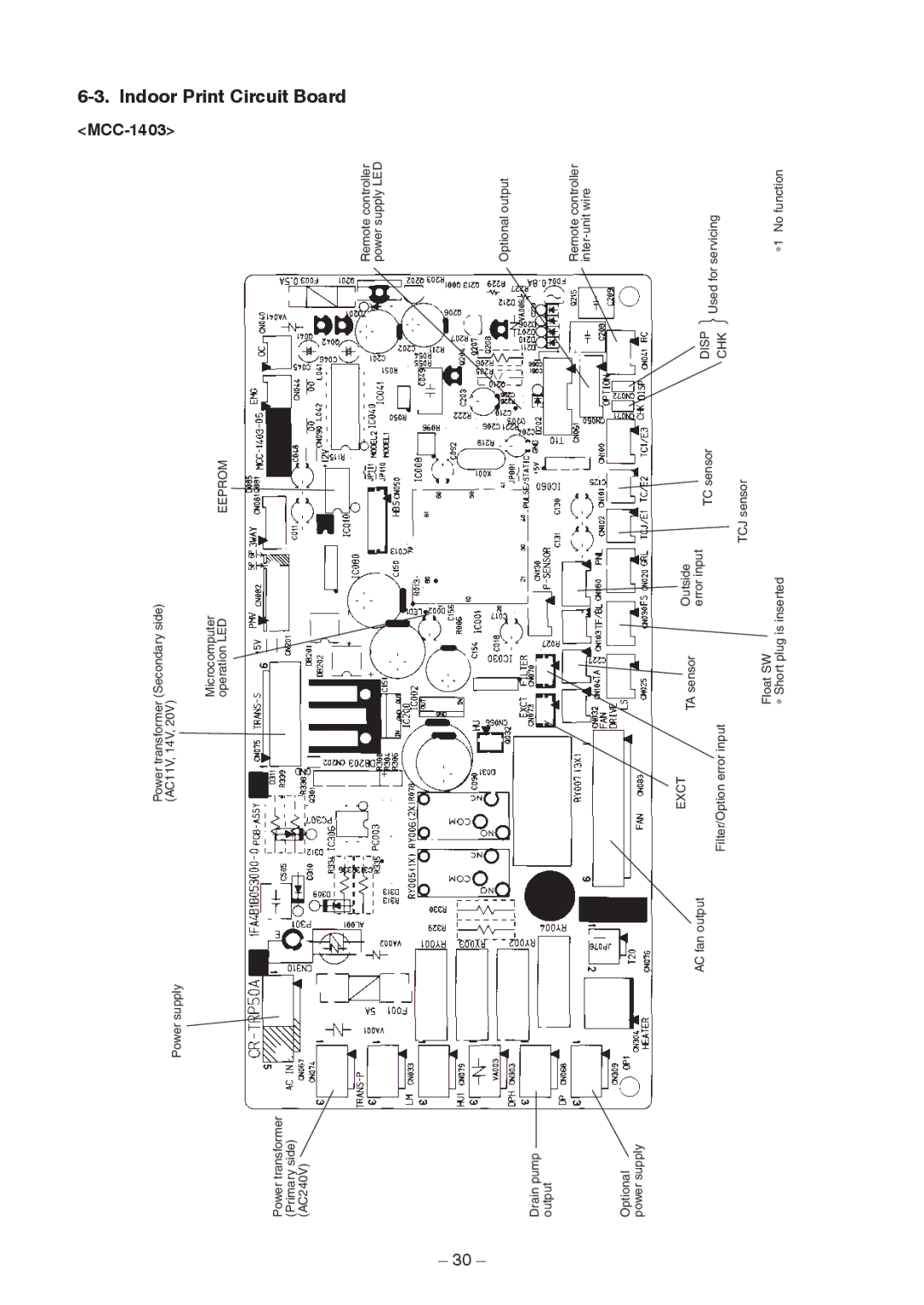 Toshiba RAV-SM2802DT-E, RAV-SM2242DT-TR, RAV-SM2802DT-TR service manual Print Circuit Board, MCC-1403 