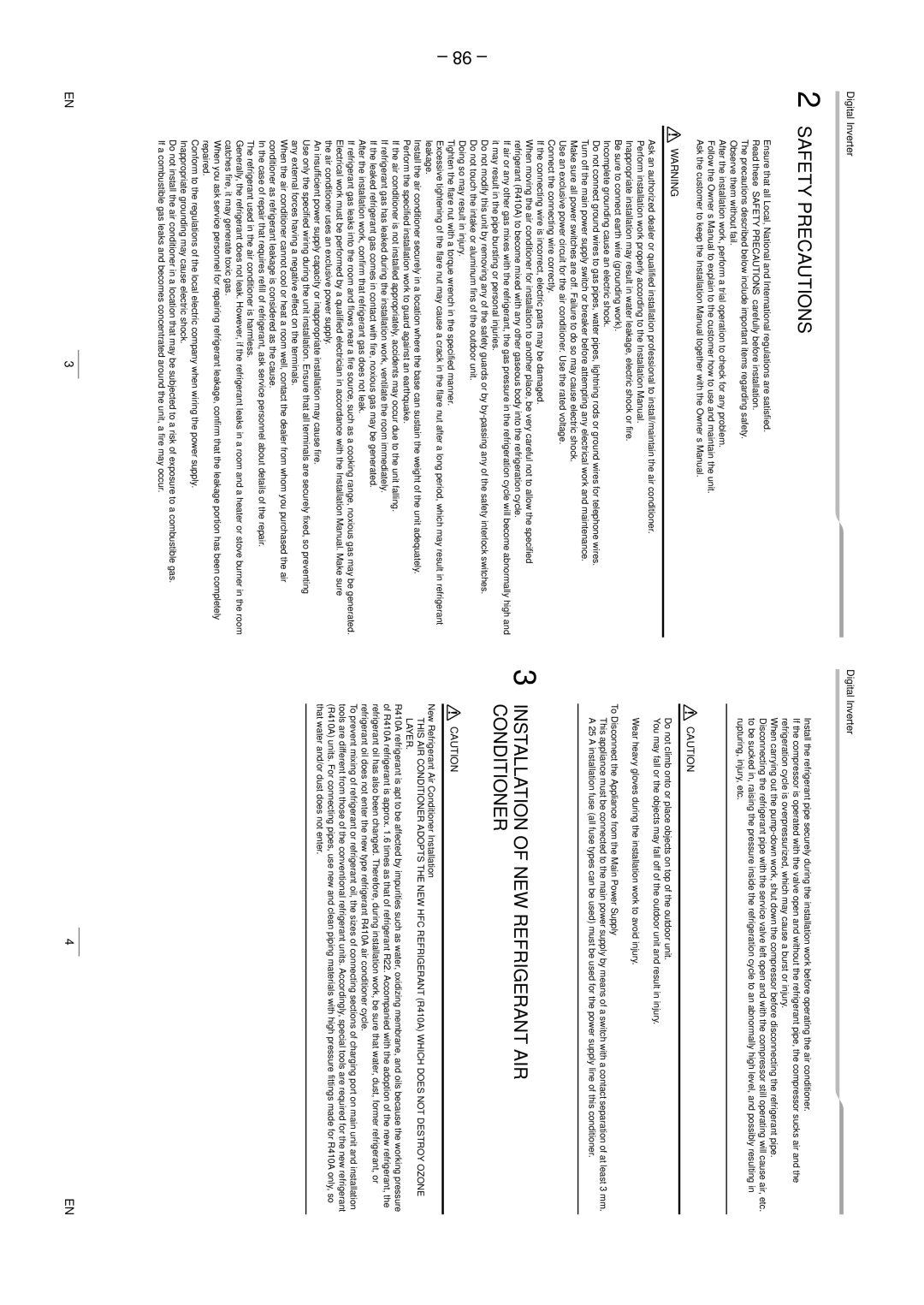 Toshiba RAV-SM2244AT8Z-E service manual Connect the connecting wire correctly, New Refrigerant Air Conditioner Installation 