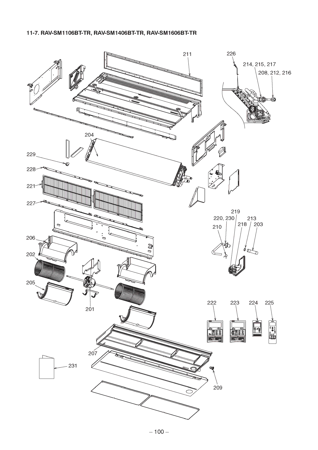 Toshiba RAV-SM456BT-TR, RAV-SM406BT-TR, RAV-SM1406BT-E, RAV-SM806BT-E 100, RAV-SM1106BT-TR, RAV-SM1406BT-TR, RAV-SM1606BT-TR 