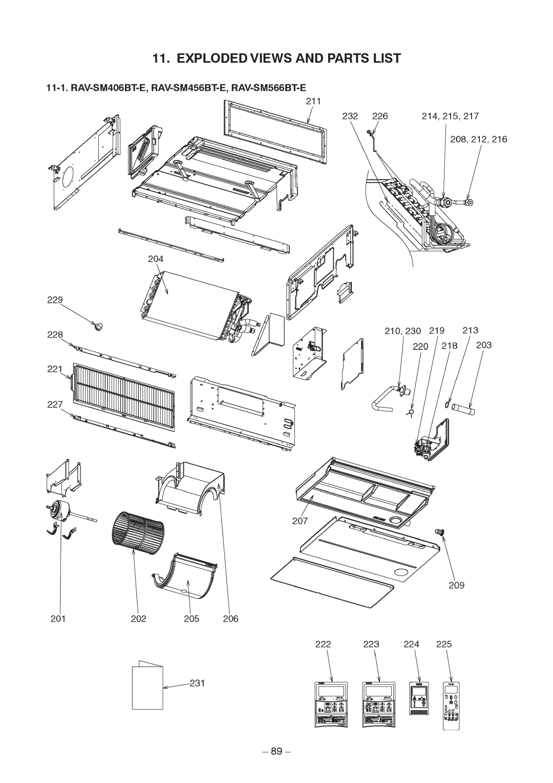 Toshiba RAV-SM566BT-TR, RAV-SM406BT-TR, RAV-SM1406BT-E, RAV-SM1606BT-E RAV-SM406BT-E, RAV-SM456BT-E, RAV-SM566BT-E 