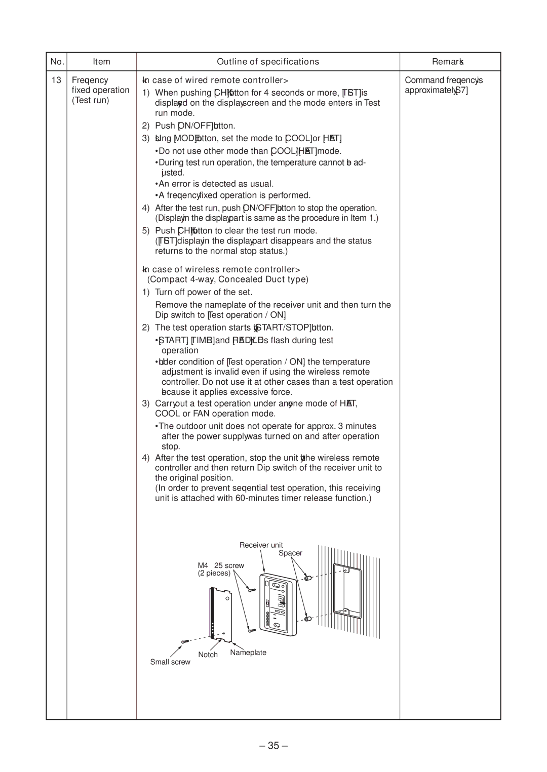 Toshiba RAV-SM804BT-TR, RAV-SM454MUT-E, RAV-SM404MUT-TR, RAV-SM1404BT-E, RAV-SM1104BT-E Case of wired remote controller 