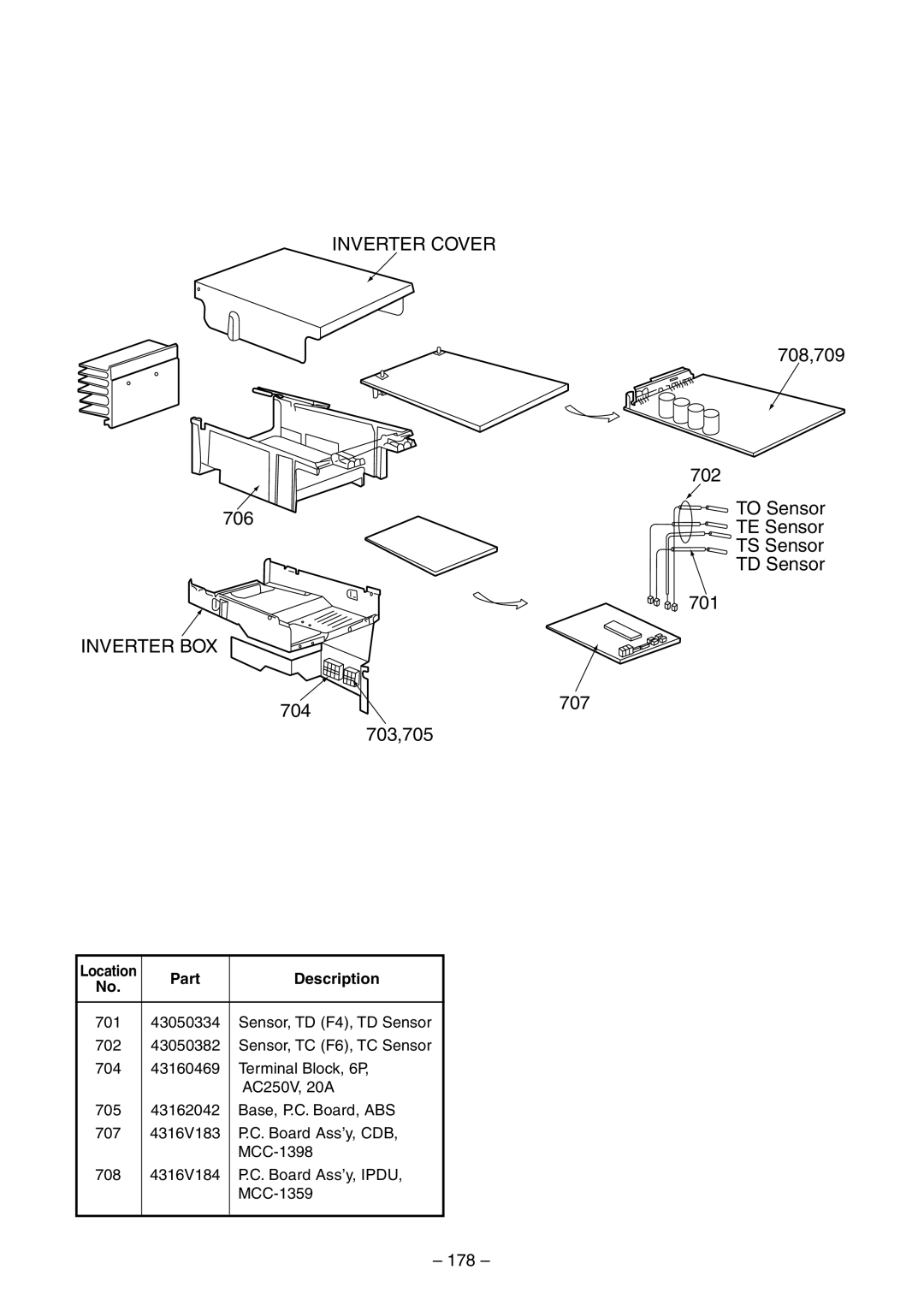 Toshiba RAV-SM560BT-E, RAV-SM800AT-E, RAV-SM800UT-E, RAV-SM560UT-E, RAV-SM560AT-E, RAV-SM800BT-E service manual 706, 178 