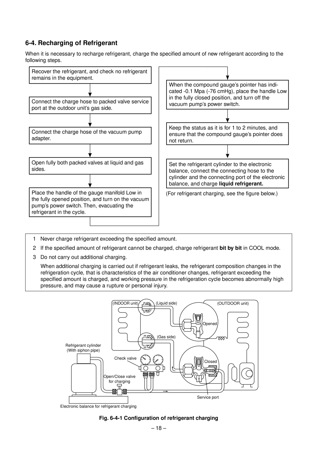 Toshiba RAV-SM800XT-E, RAV-SM560XT-E service manual Recharging of Refrigerant, Configuration of refrigerant charging 