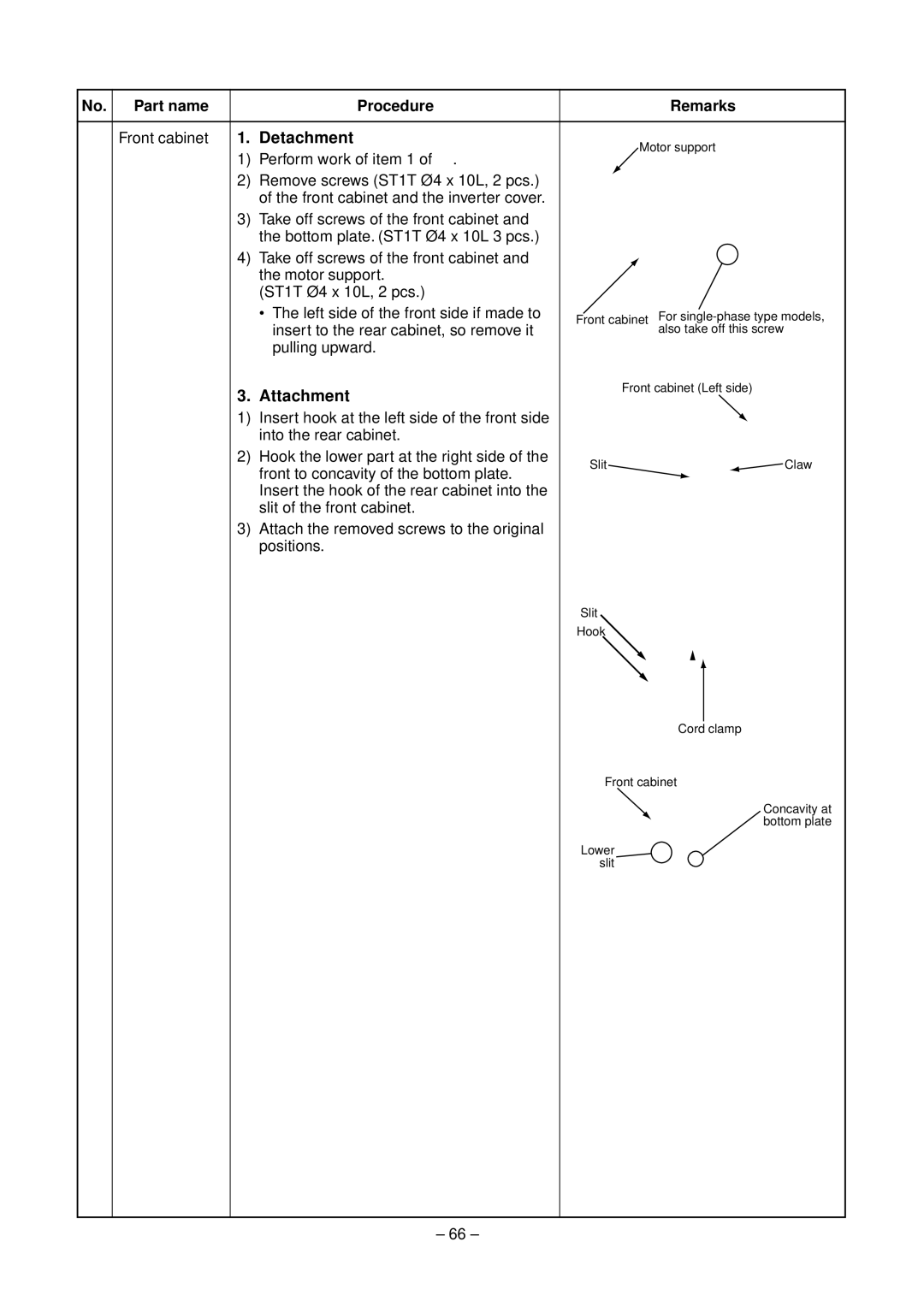 Toshiba RAV-SM800XT-E, RAV-SM560XT-E service manual Procedure Remarks 