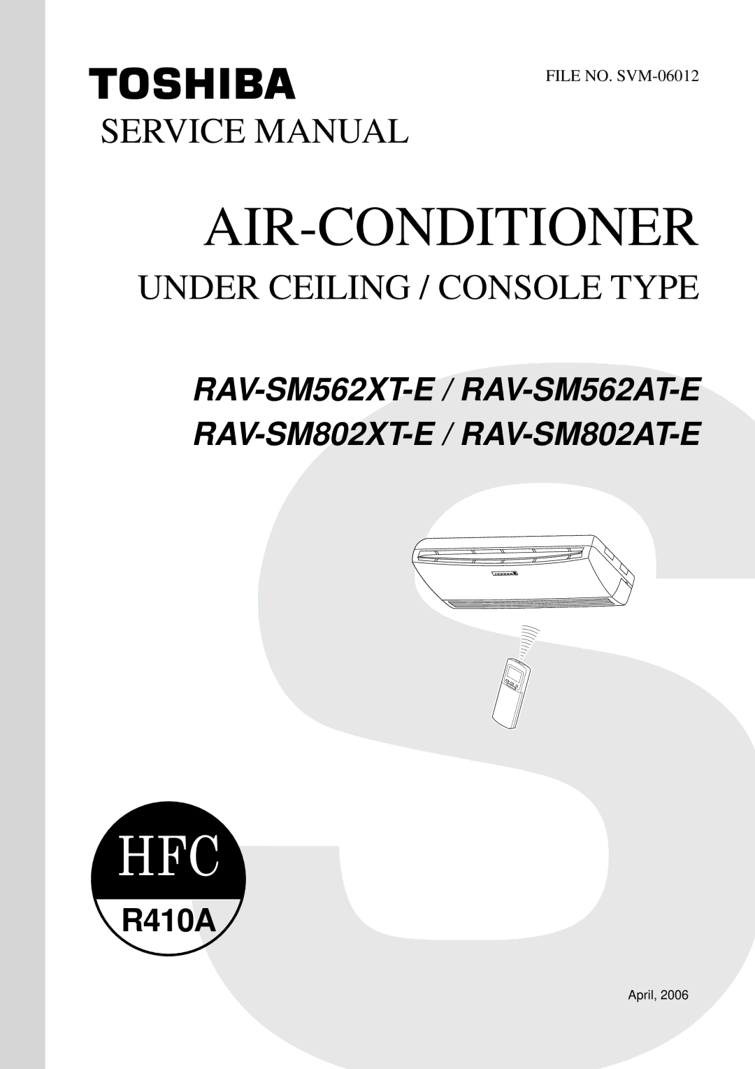 Toshiba RAV-SM802AT-E, RAV-SM802XT-E, RAV-SM562AT-E service manual Air-Conditioner 