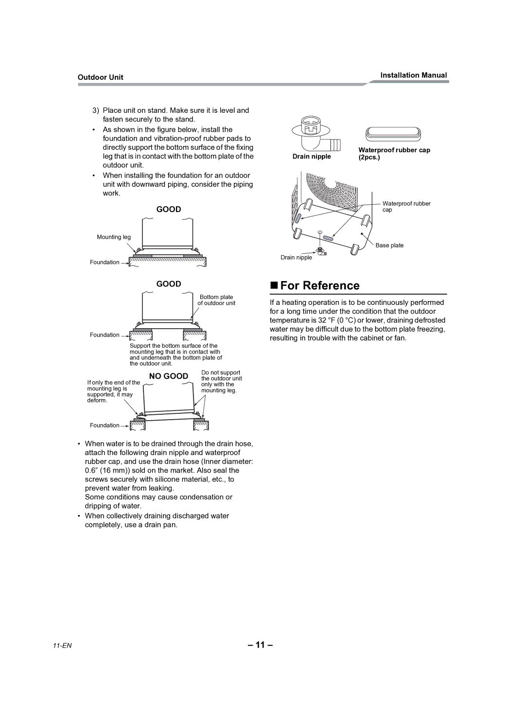 Toshiba RAV-SP180AT2-UL installation manual „ For Reference, Installation Manual 