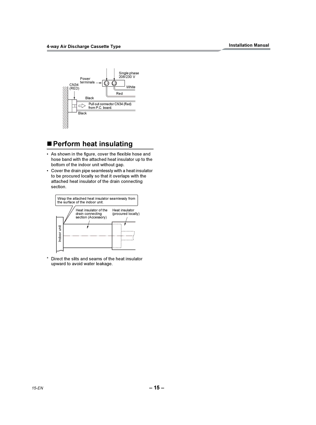 Toshiba RAV-SP180UT-UL installation manual „ Perform heat insulating 