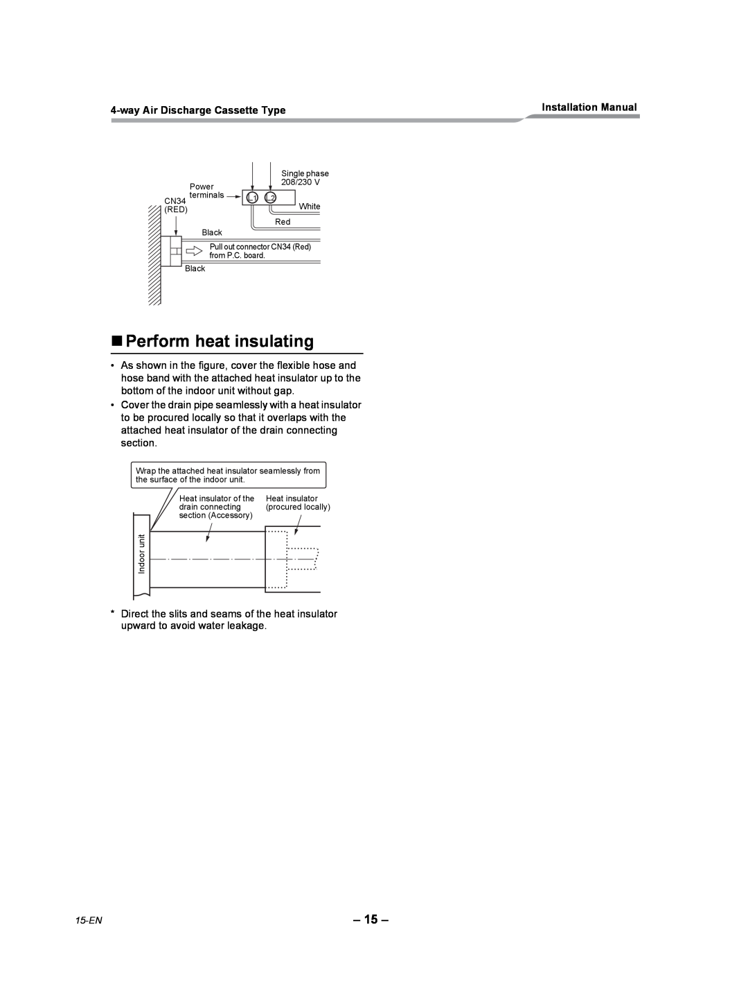 Toshiba RAV-SP180UT-UL installation manual „Perform heat insulating, wayAir Discharge Cassette Type 