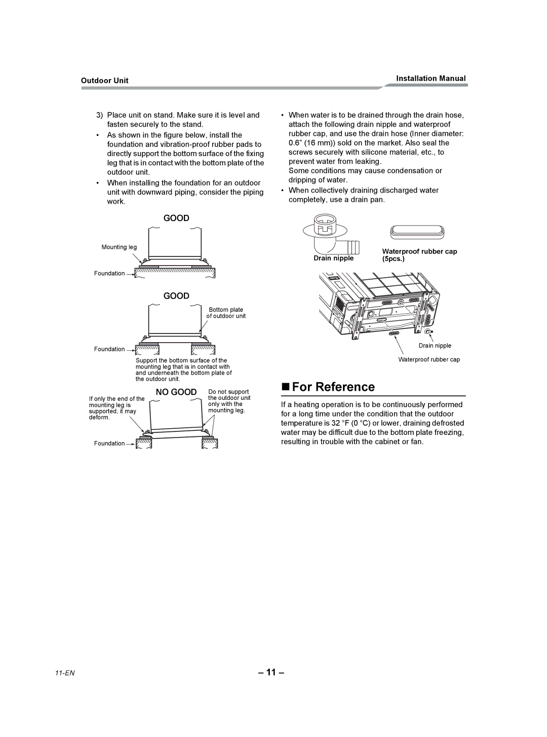 Toshiba RAV-SP240AT2-UL installation manual Drain nipple, 5pcs 