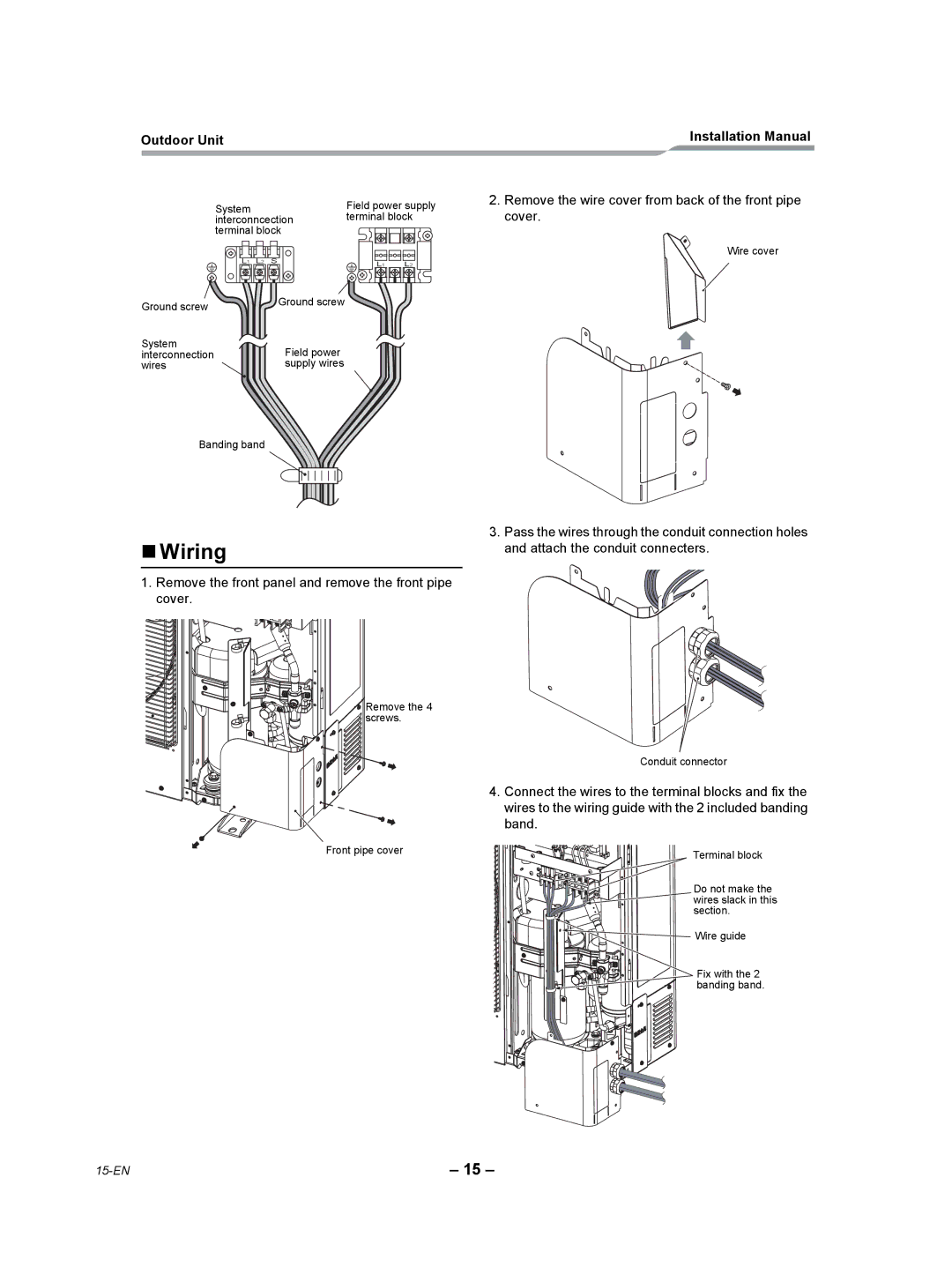 Toshiba RAV-SP240AT2-UL installation manual „ Wiring 