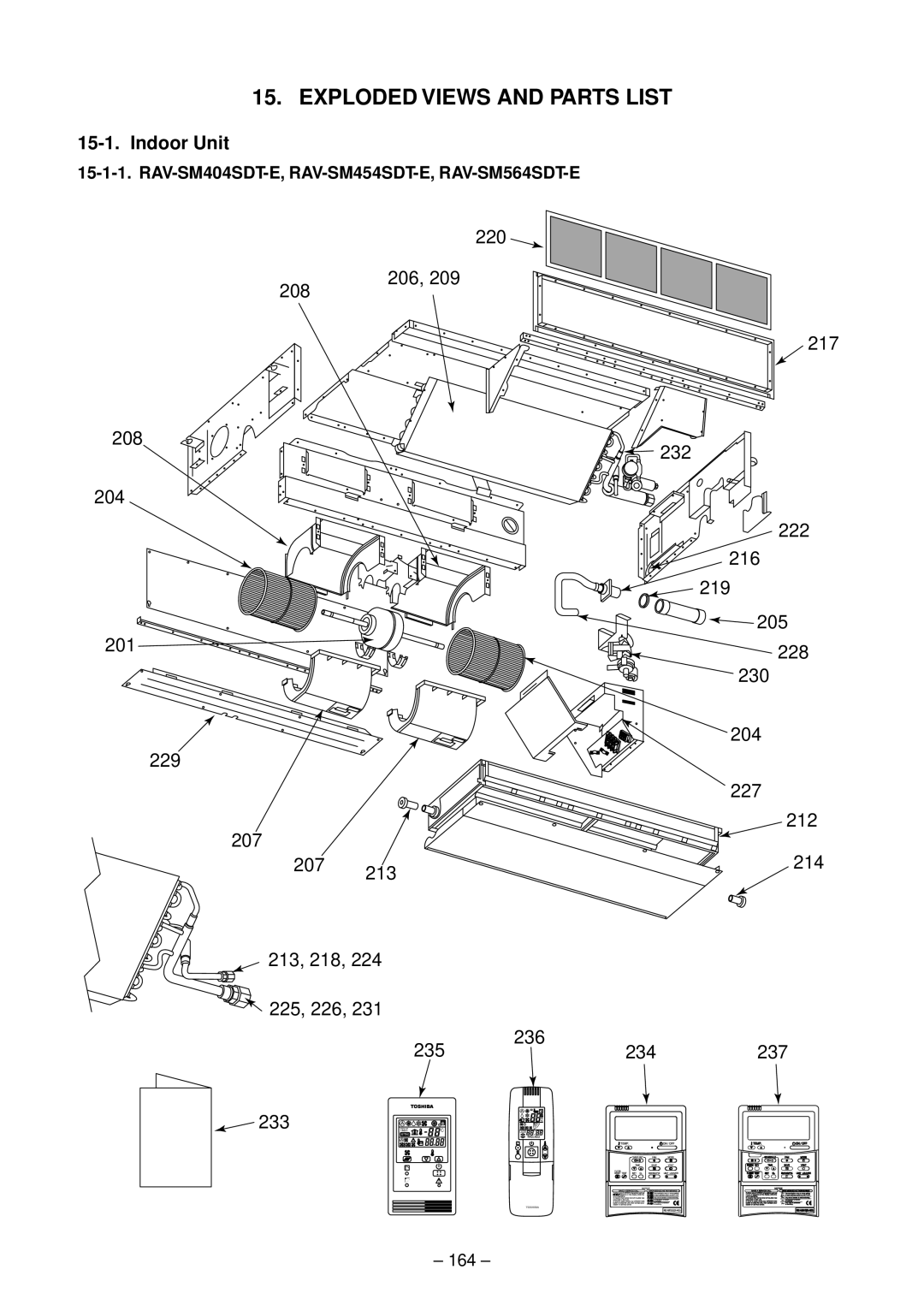 Toshiba RAV-SP404ATZG-E, RAV-SP804ATZG-E, RAV-SP804ATZ-E, RAV-SP804AT-E RAV-SM404SDT-E, RAV-SM454SDT-E, RAV-SM564SDT-E, 164 