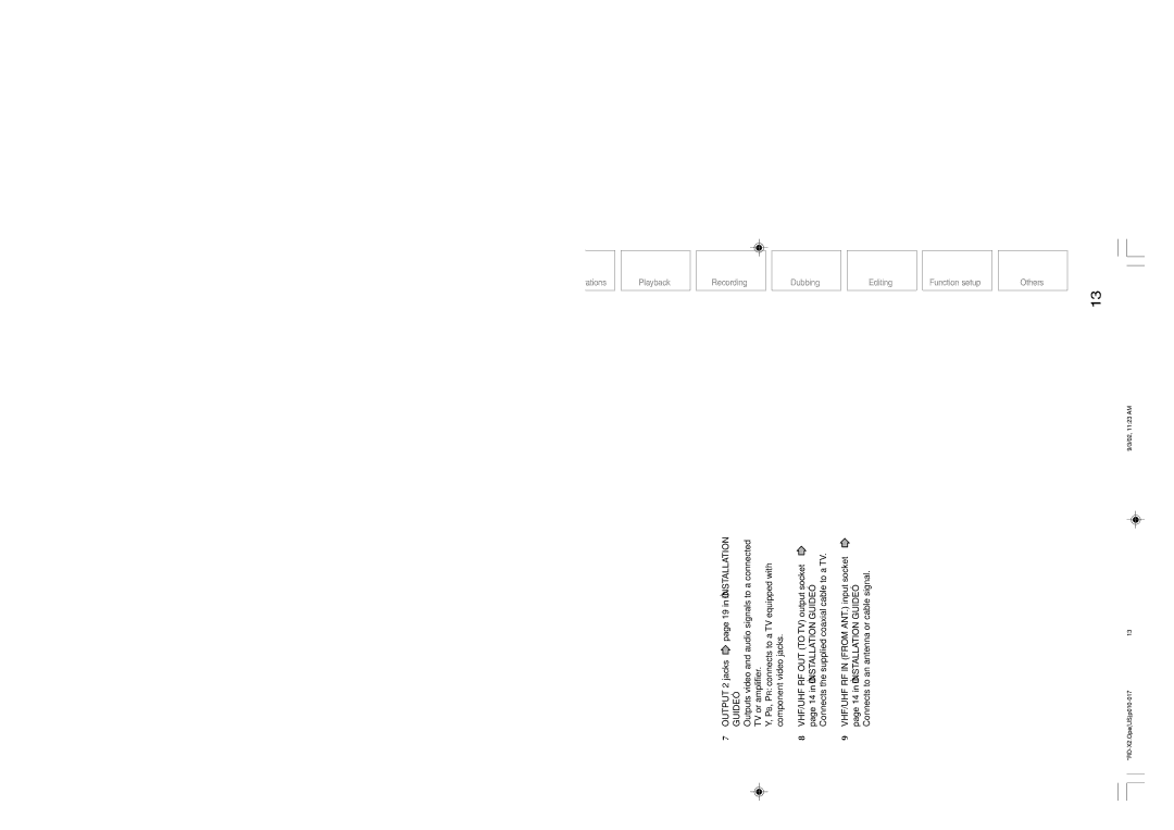 Toshiba RD-X2U owner manual Output 2 jacks page 19 in Installation Guide 