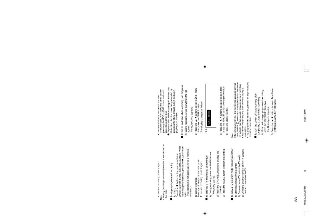 Toshiba RD-X2U To stop recording, To pause recording to omit an unnecessary portion, To stop a programmed recording 