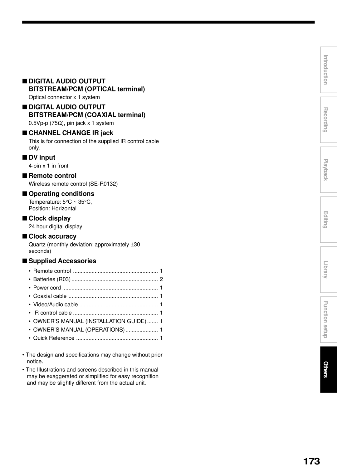 Toshiba RD-XS32SB owner manual 173 