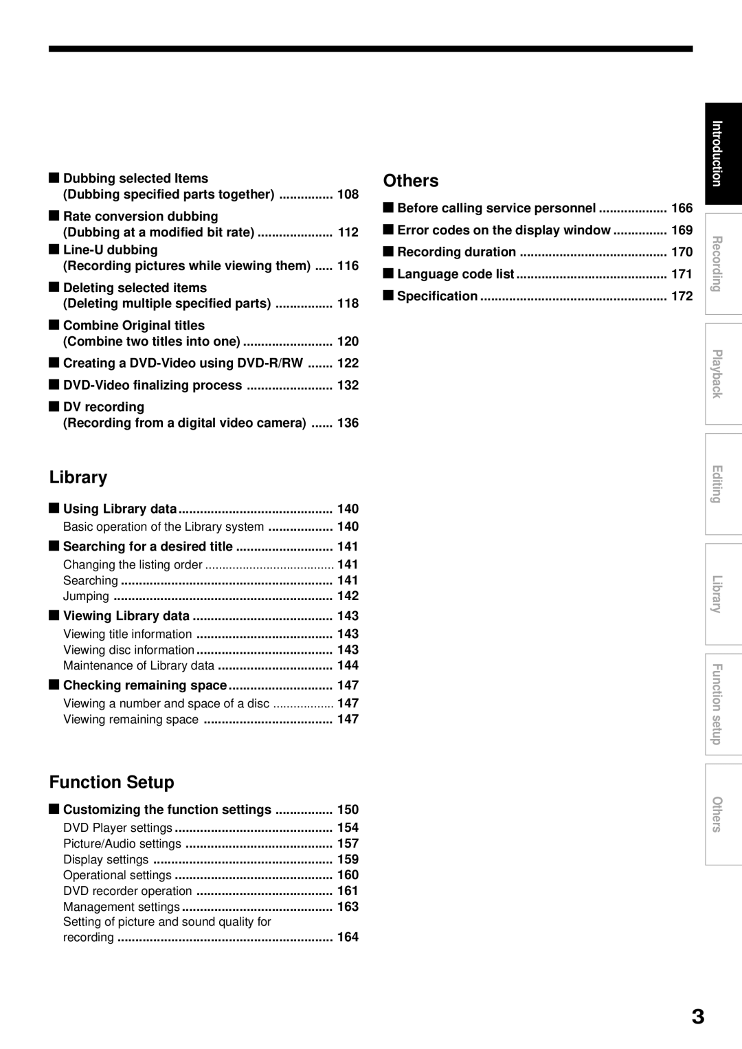 Toshiba RD-XS32SB owner manual Library, Others, Function Setup 