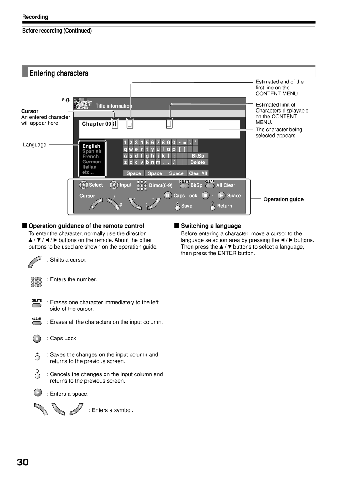 Toshiba RD-XS32SB owner manual Estimated end of the first line on, Operation guide 