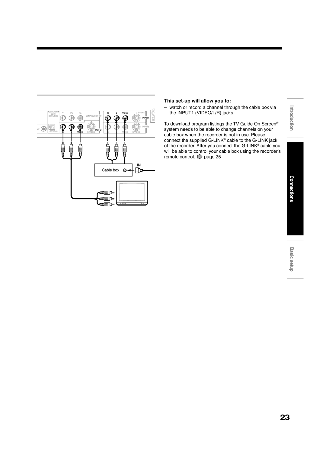 Toshiba RD-XS35SC, RD-XS35SU owner manual This set-up will allow you to 