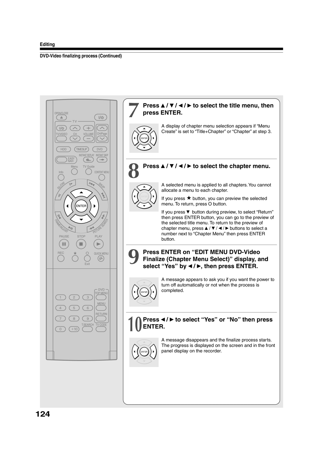 Toshiba RD-XS35SU owner manual 124 