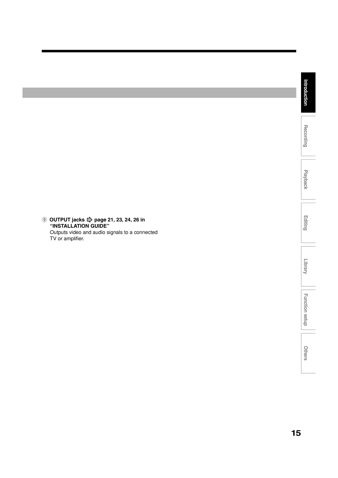 Toshiba RD-XS35SU owner manual Output jacks page 21, 23, 24, 26 