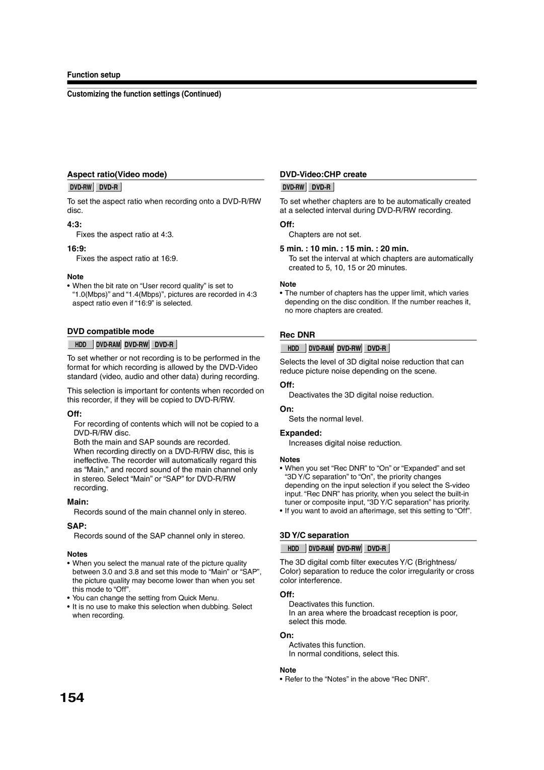 Toshiba RD-XS35SU owner manual 154 