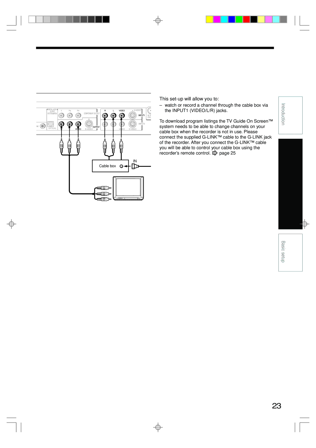 Toshiba RD-XS35SU owner manual This set-up will allow you to 